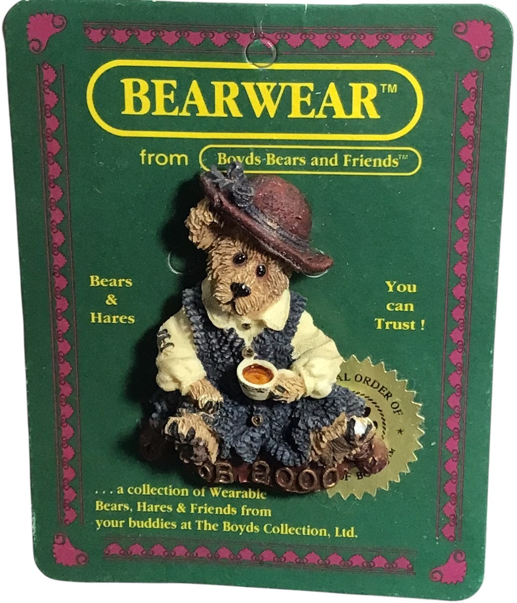 Boyds Bearwear Collectible Pin – FoB 2000 Event Piece #02000-11 – Vintage Bear Accessory (New in Package)