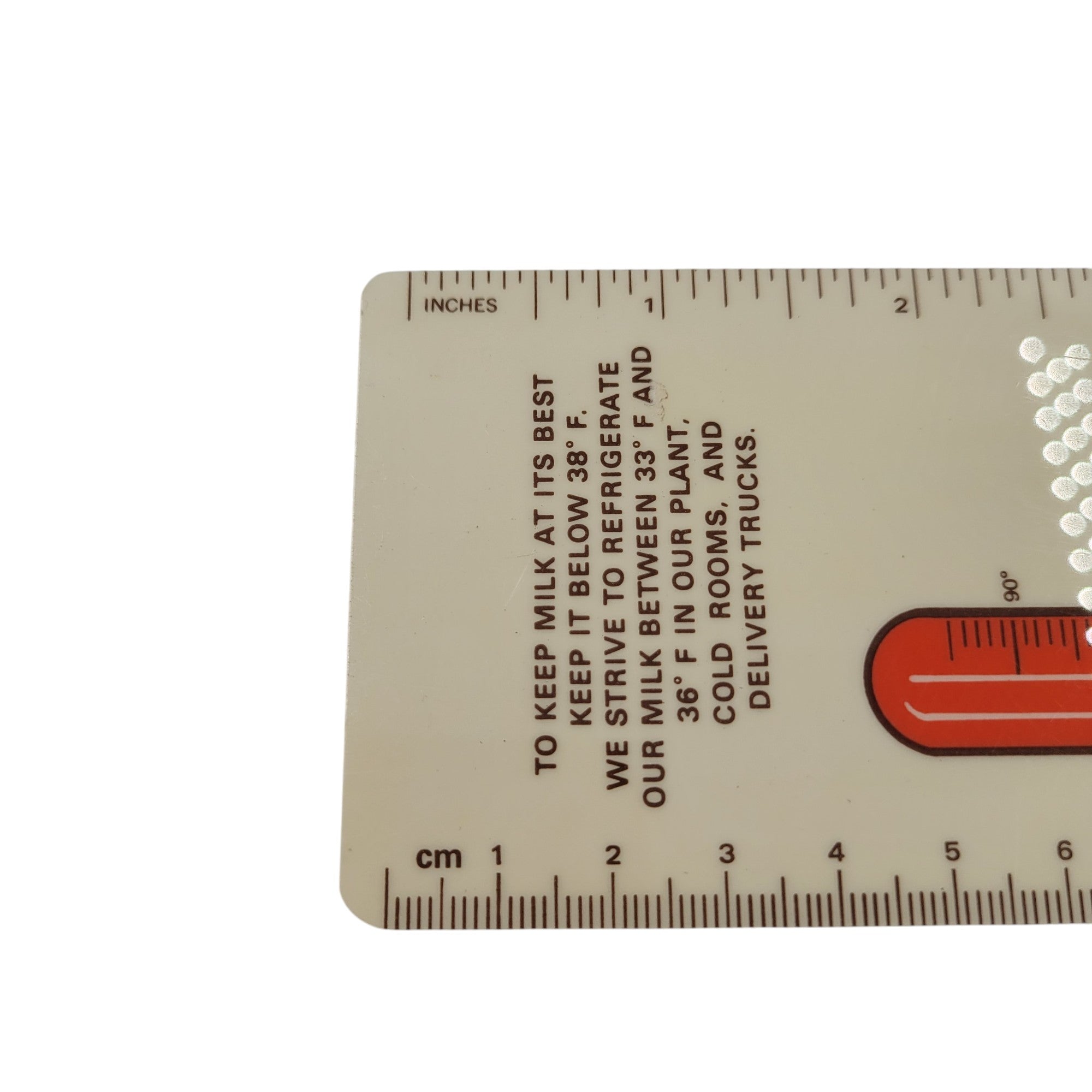 Vintage Mayfield Dairy Farms Ruler – Nutrition & Temperature Guide