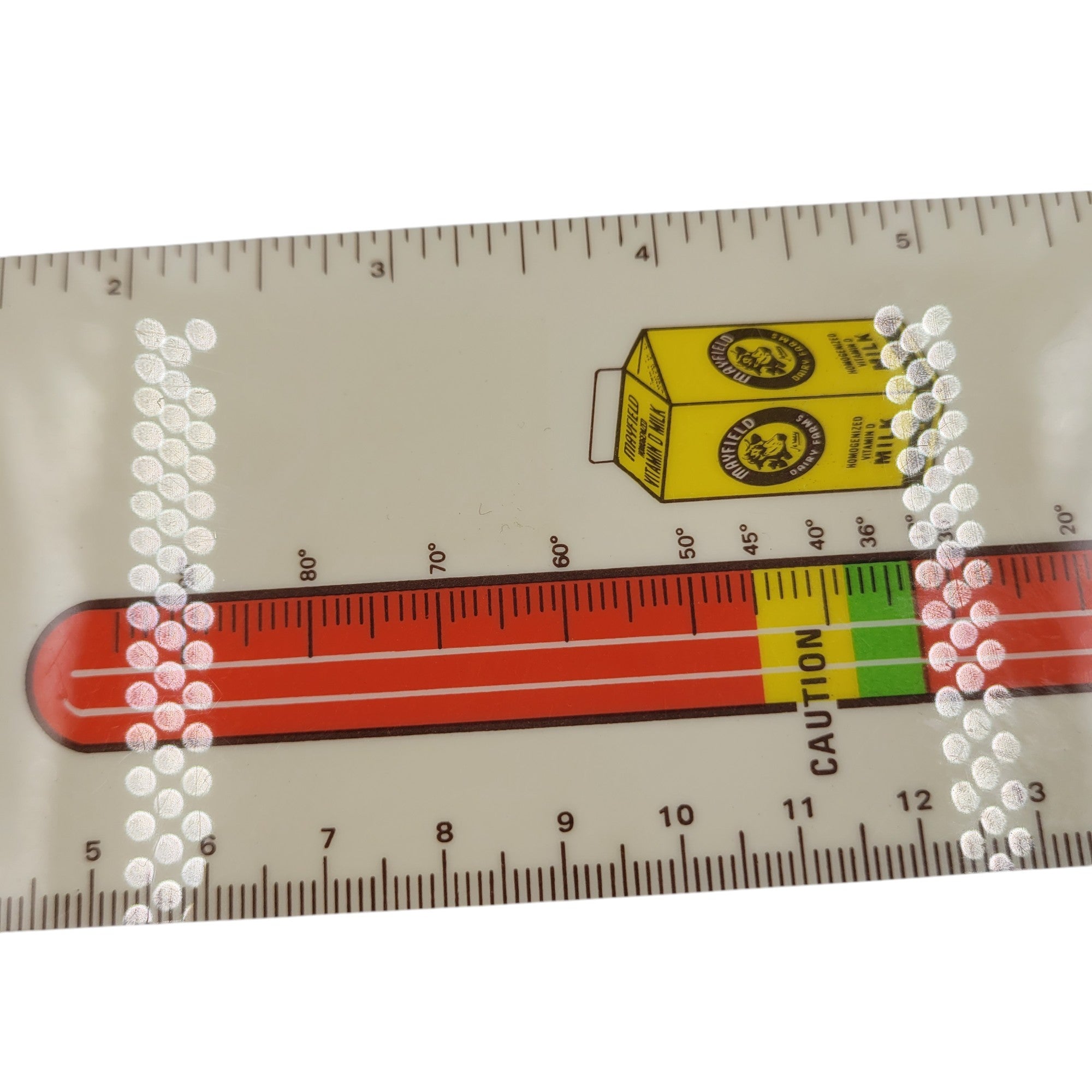 Vintage Mayfield Dairy Farms Ruler – Nutrition & Temperature Guide