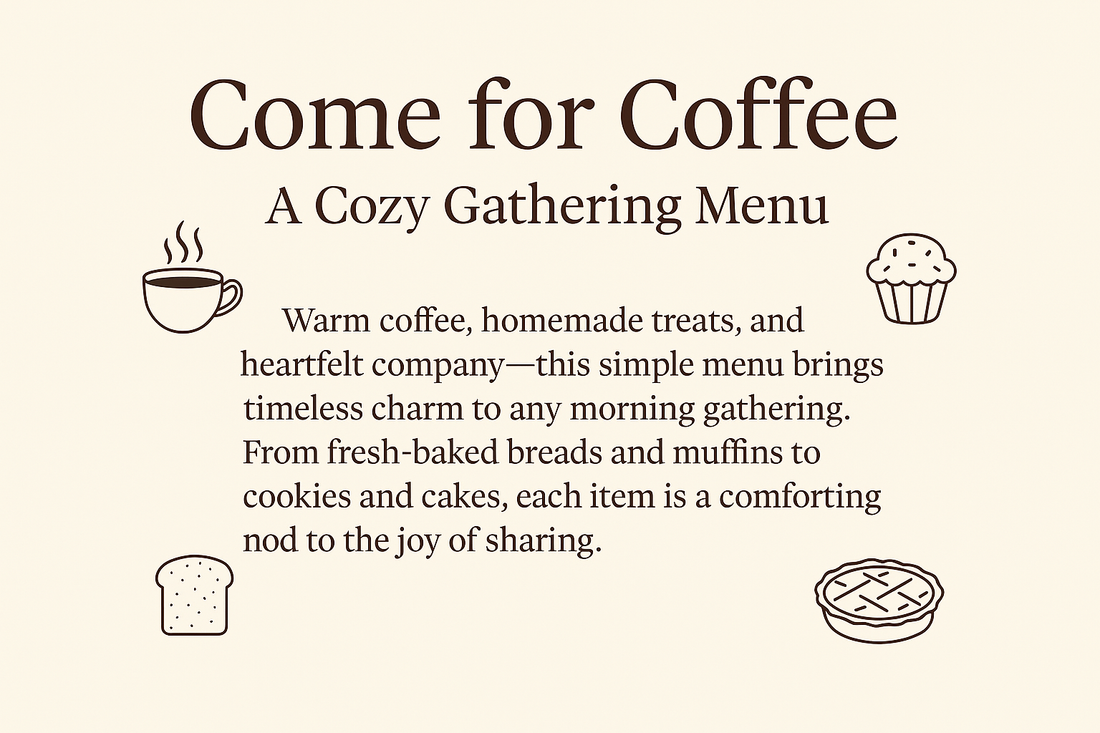 Come for Coffee: A Cozy Gathering Menu