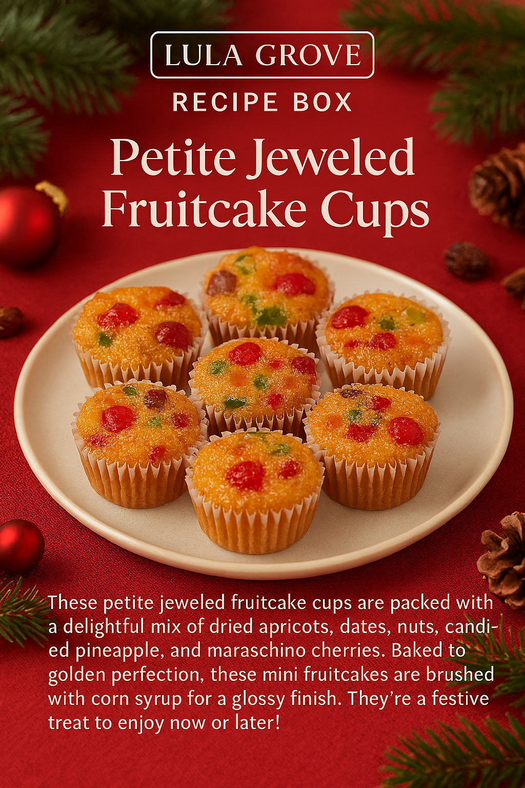Lula Grove Recipe Box: Petite Jeweled Fruitcake Cups