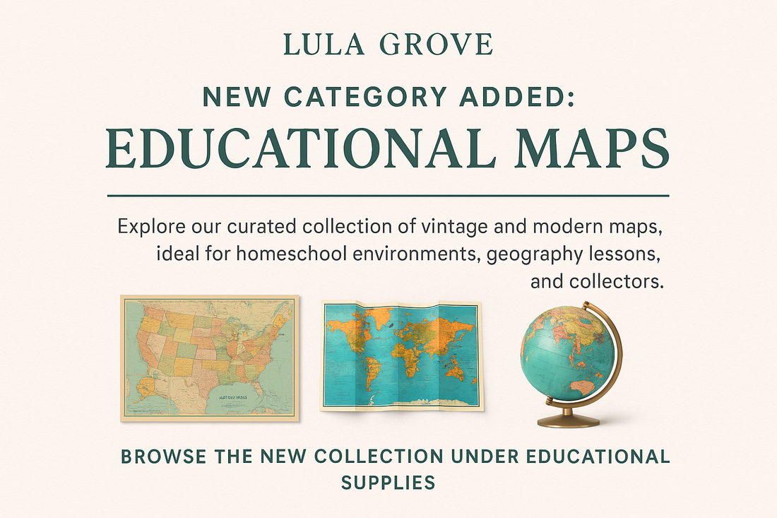 New Category Added: Educational Maps for Homeschool & Collectors