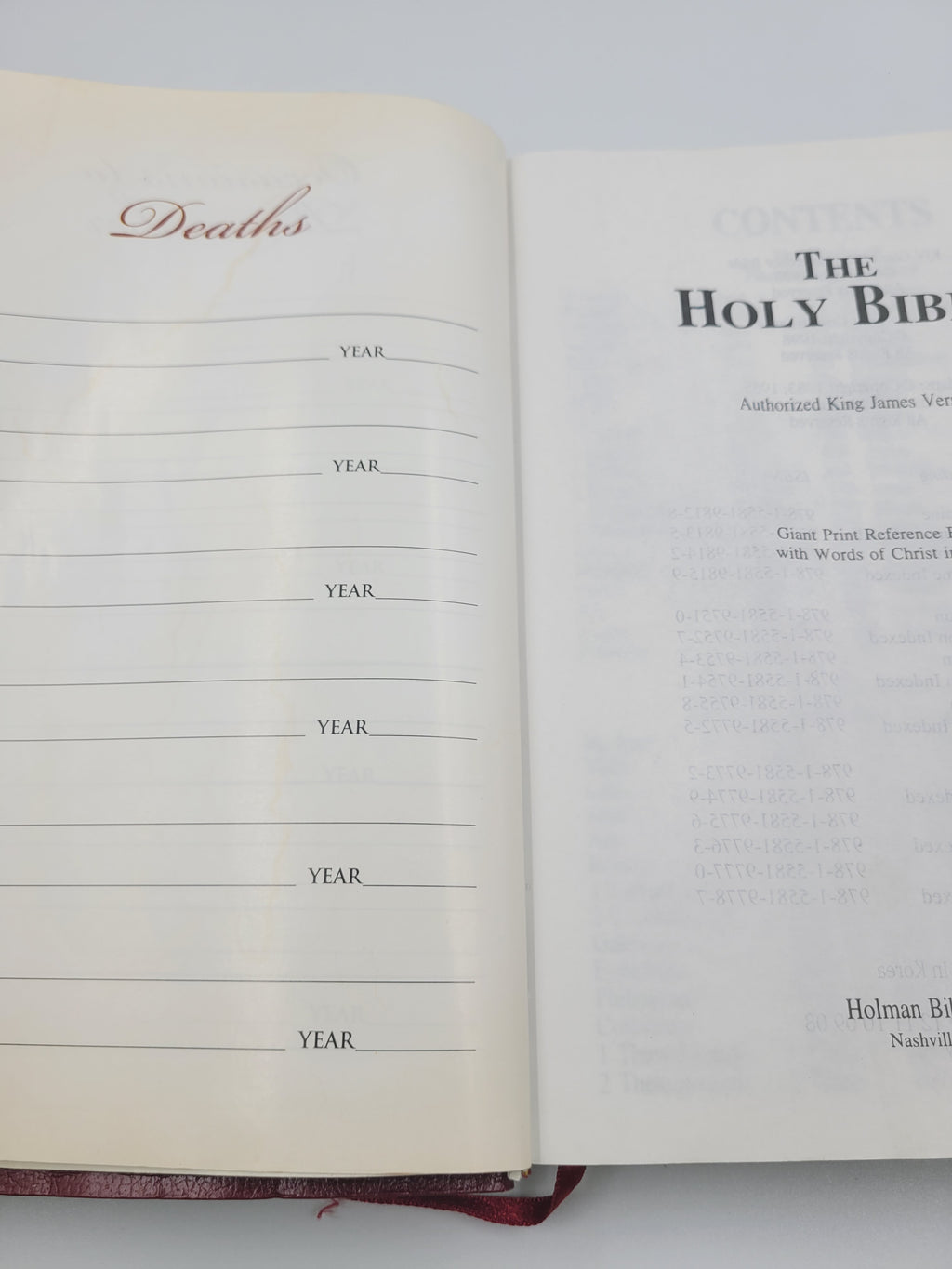 KJV Giant Print Reference Bible – Holman 1998 Burgundy – Vintage Edition