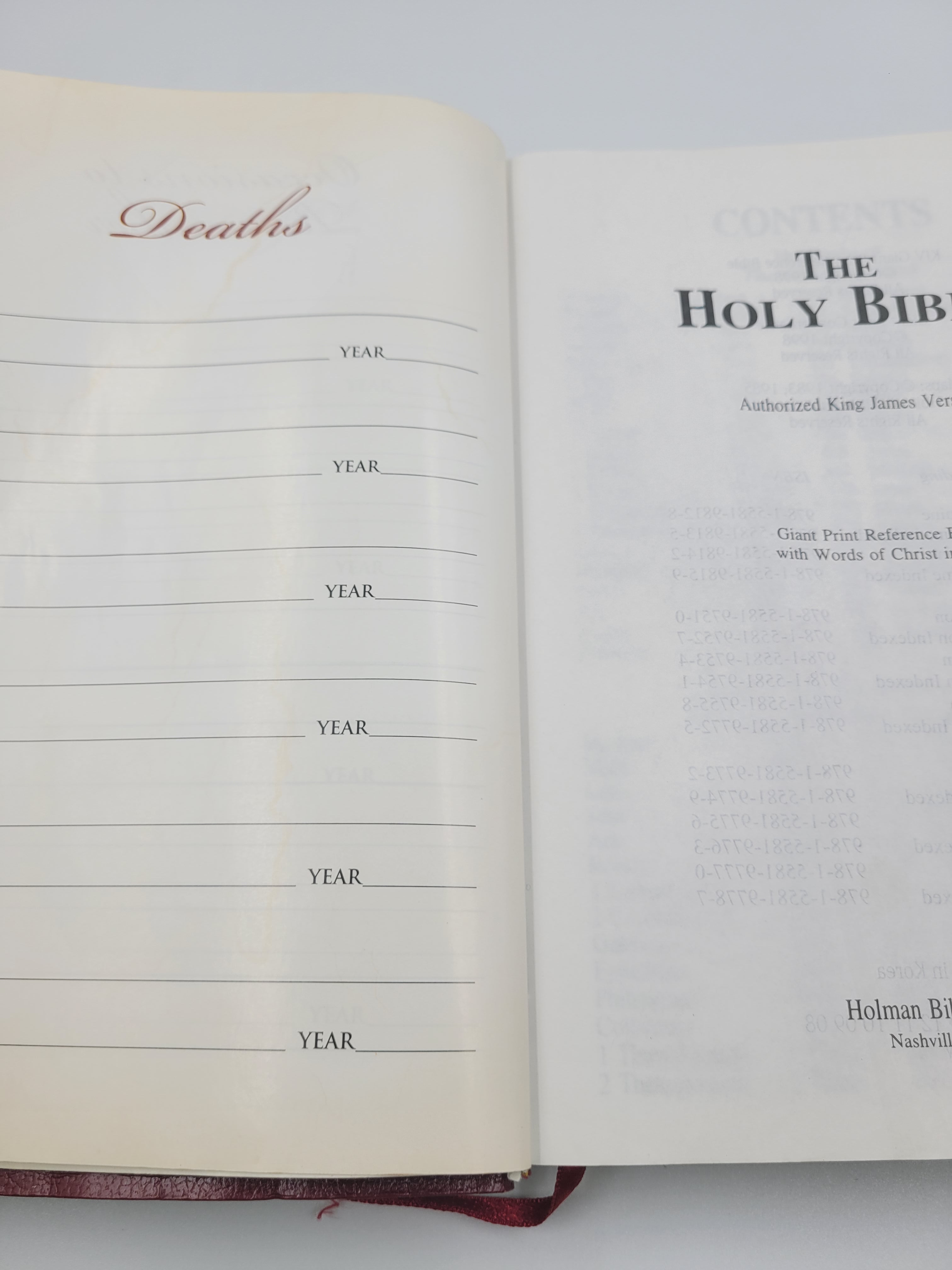 KJV Giant Print Reference Bible – Holman 1998 Burgundy – Vintage Edition