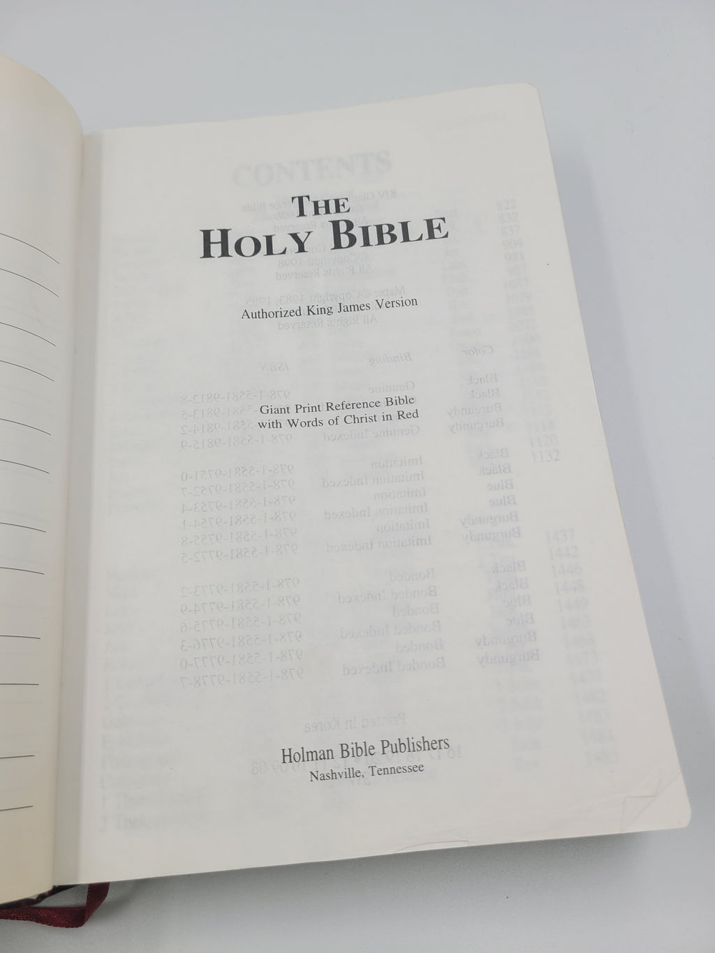 KJV Giant Print Reference Bible – Holman 1998 Burgundy – Vintage Edition