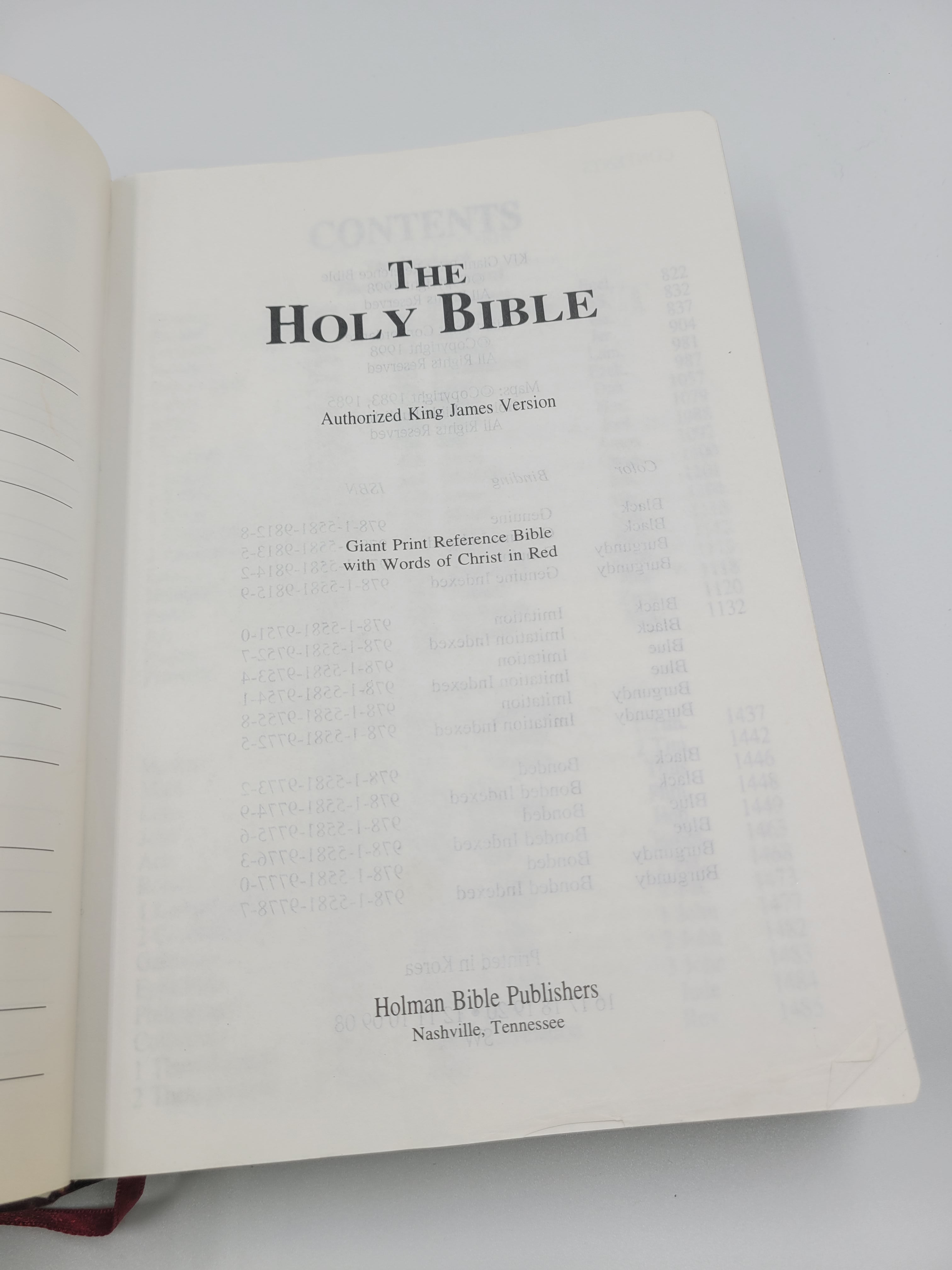 KJV Giant Print Reference Bible – Holman 1998 Burgundy – Vintage Edition
