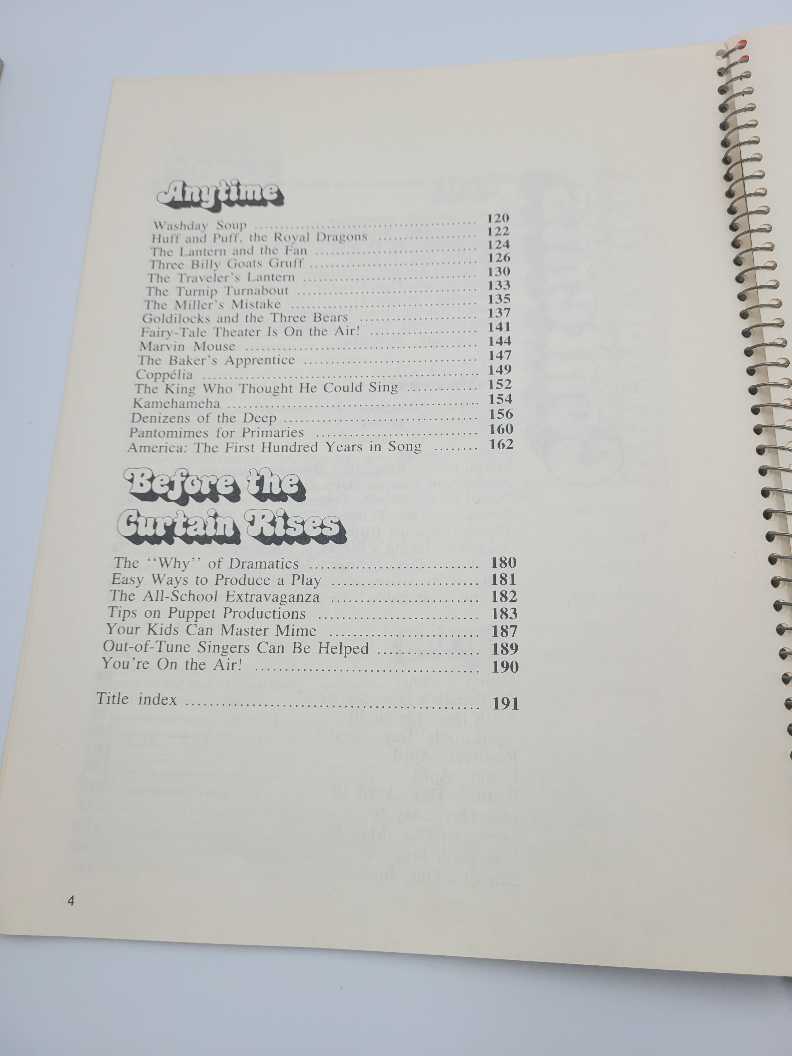 Instructor's Big Book of Plays – Vintage Spiralbound Classroom Theater Guide