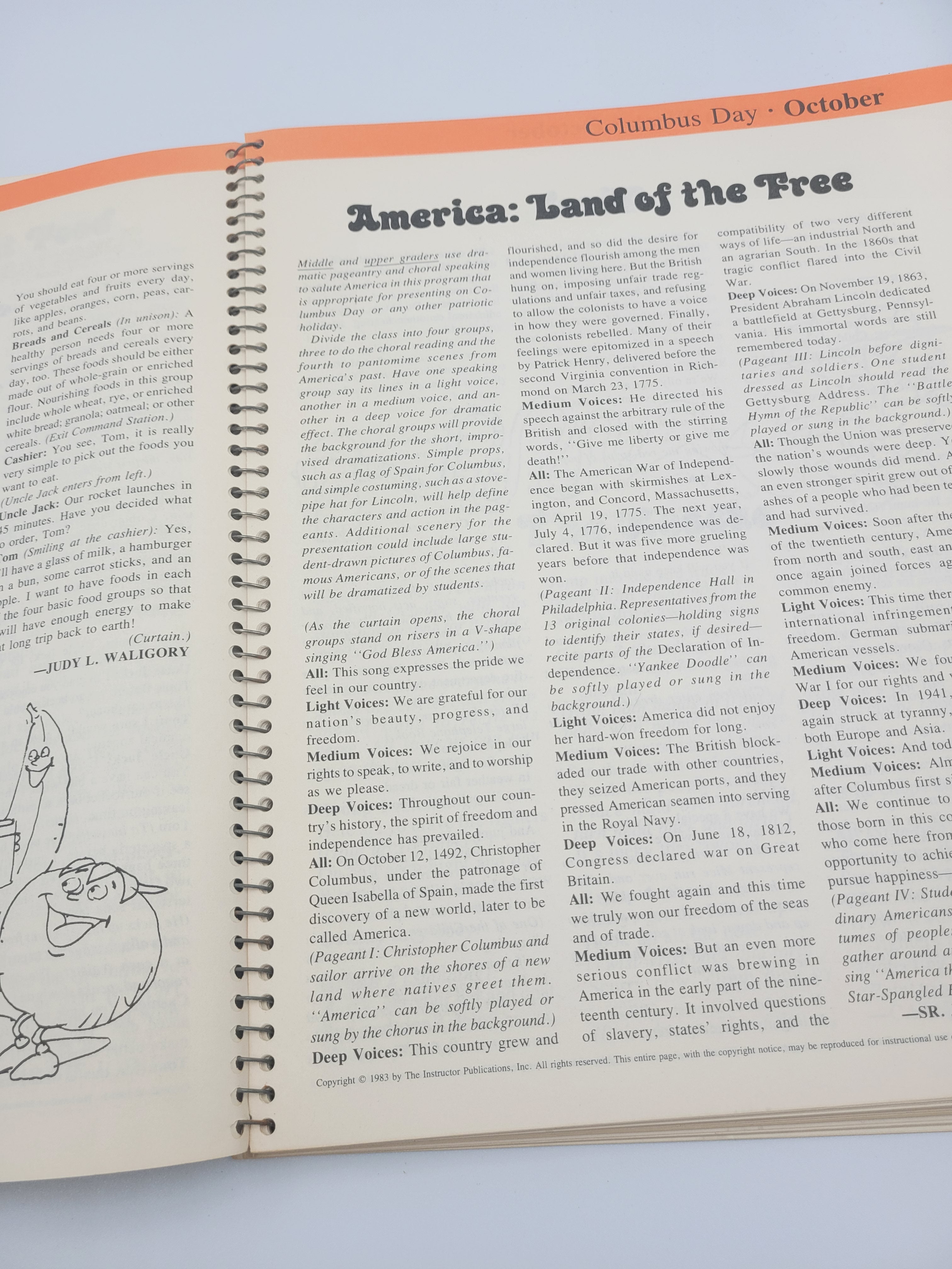 Instructor's Big Book of Plays – Vintage Spiralbound Classroom Theater Guide