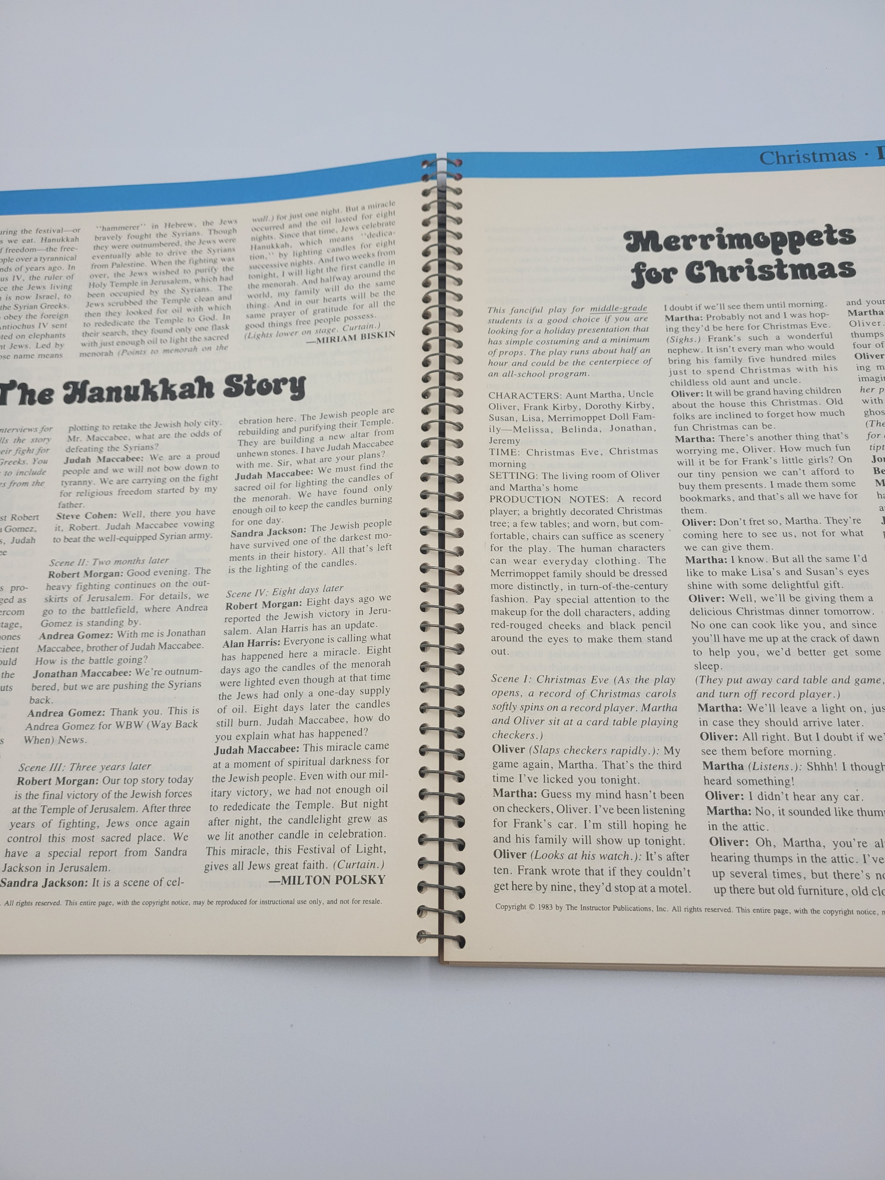 Instructor's Big Book of Plays – Vintage Spiralbound Classroom Theater Guide