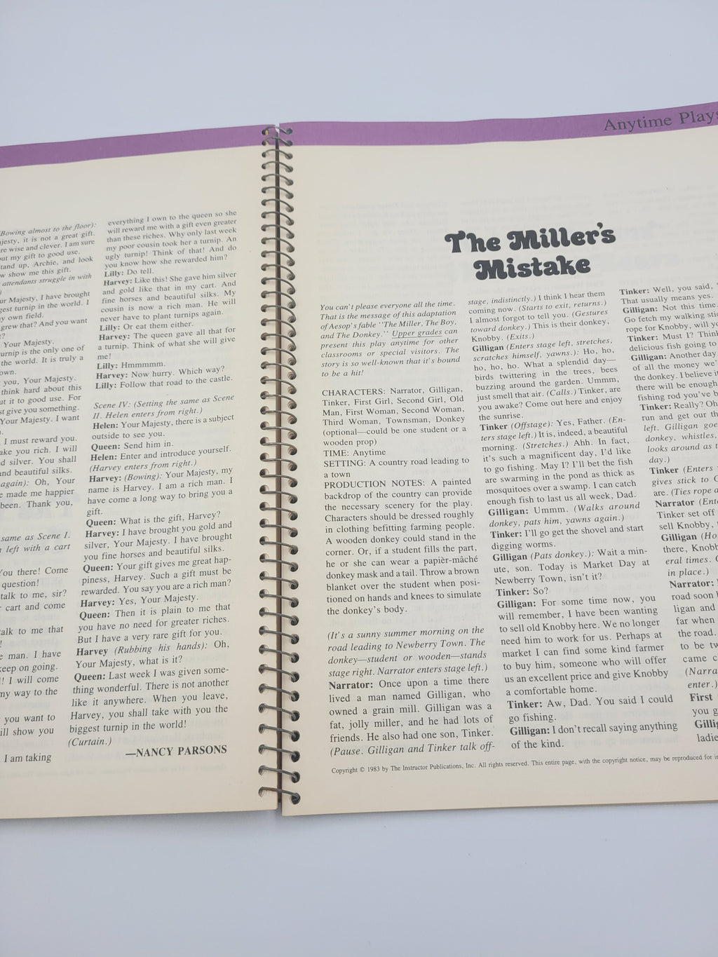 Instructor's Big Book of Plays – Vintage Spiralbound Classroom Theater Guide