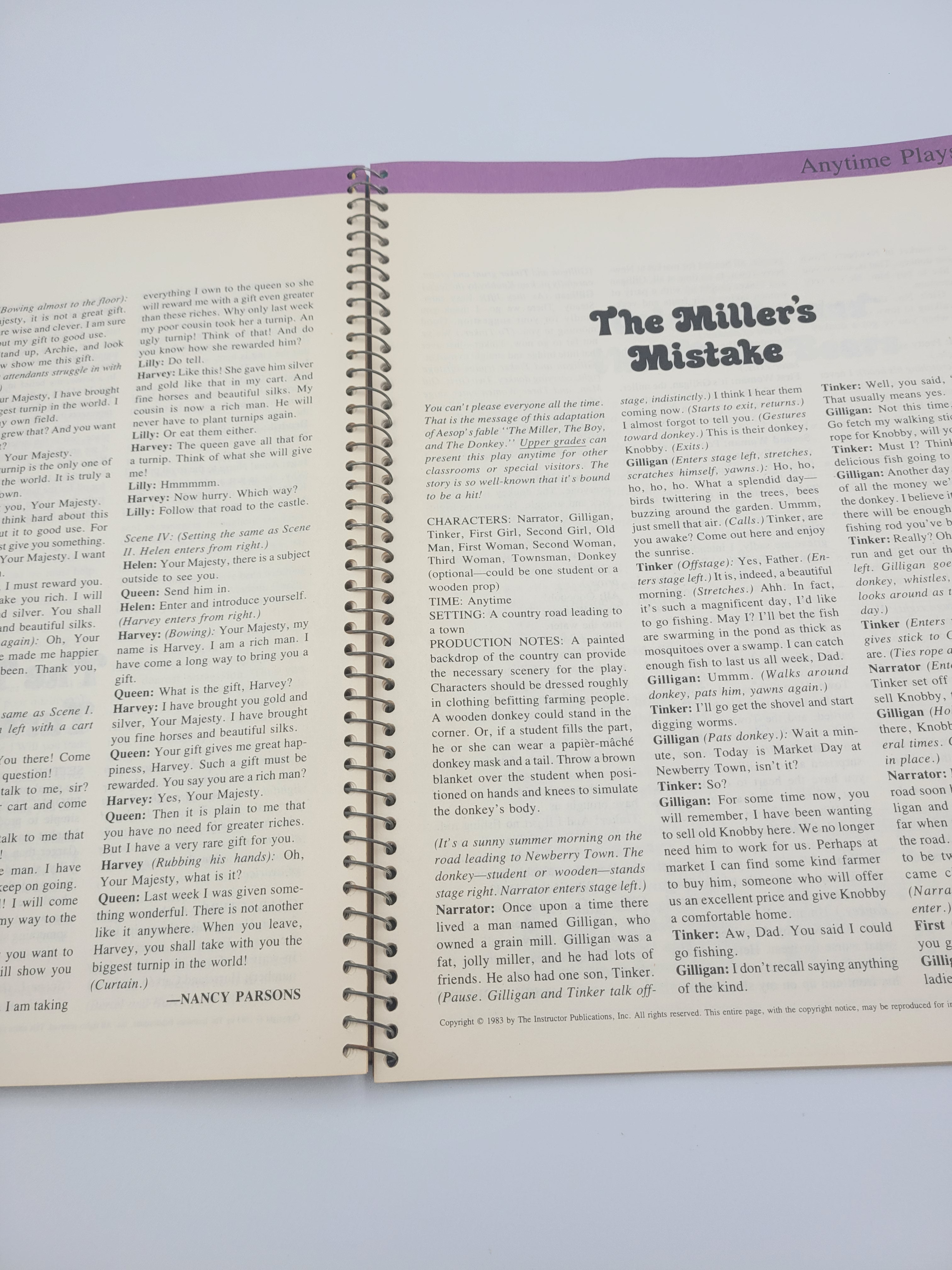 Instructor's Big Book of Plays – Vintage Spiralbound Classroom Theater Guide