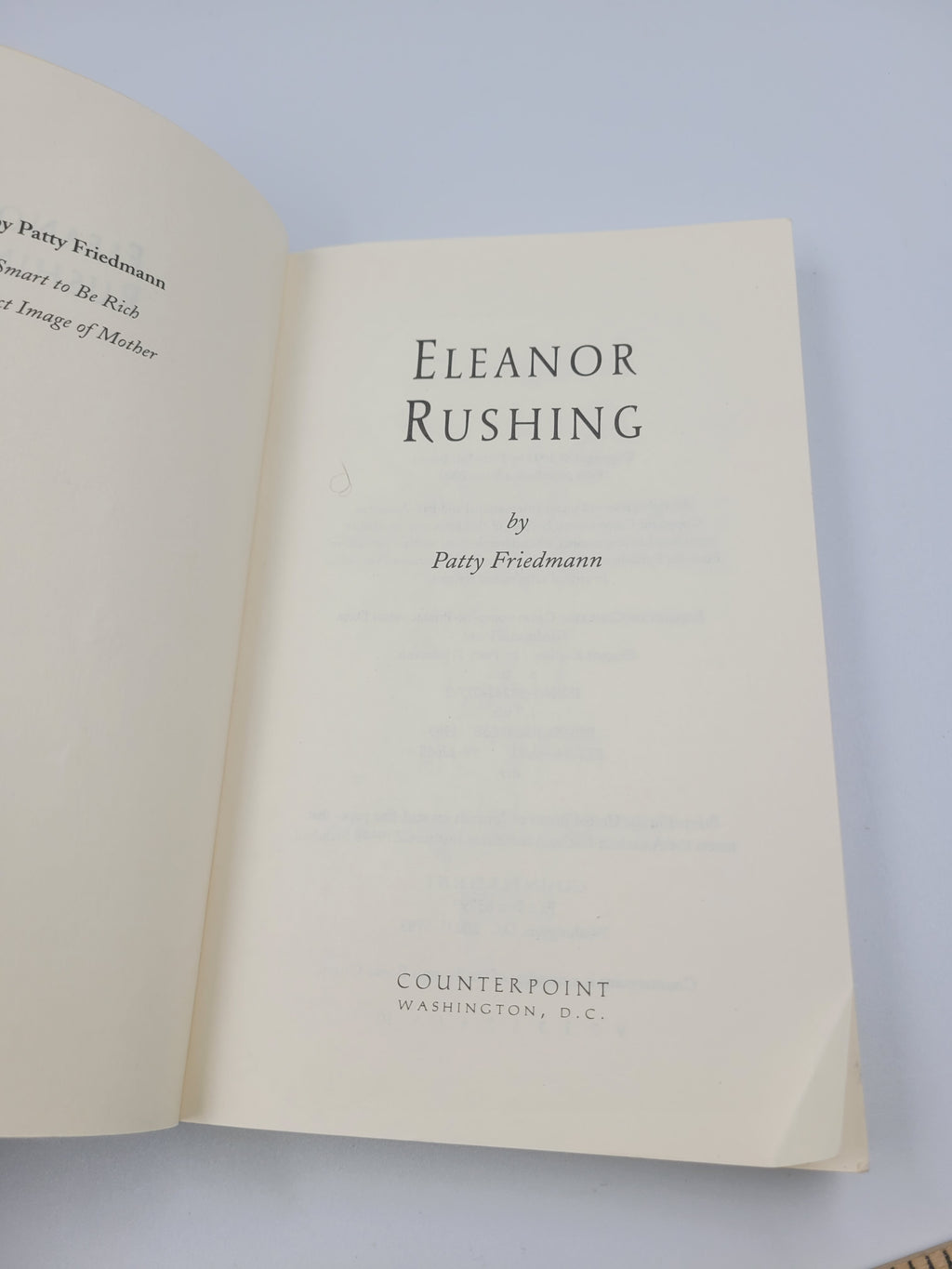 Eleanor Rushing by Patty Friedmann (1999) – First Paperback Edition