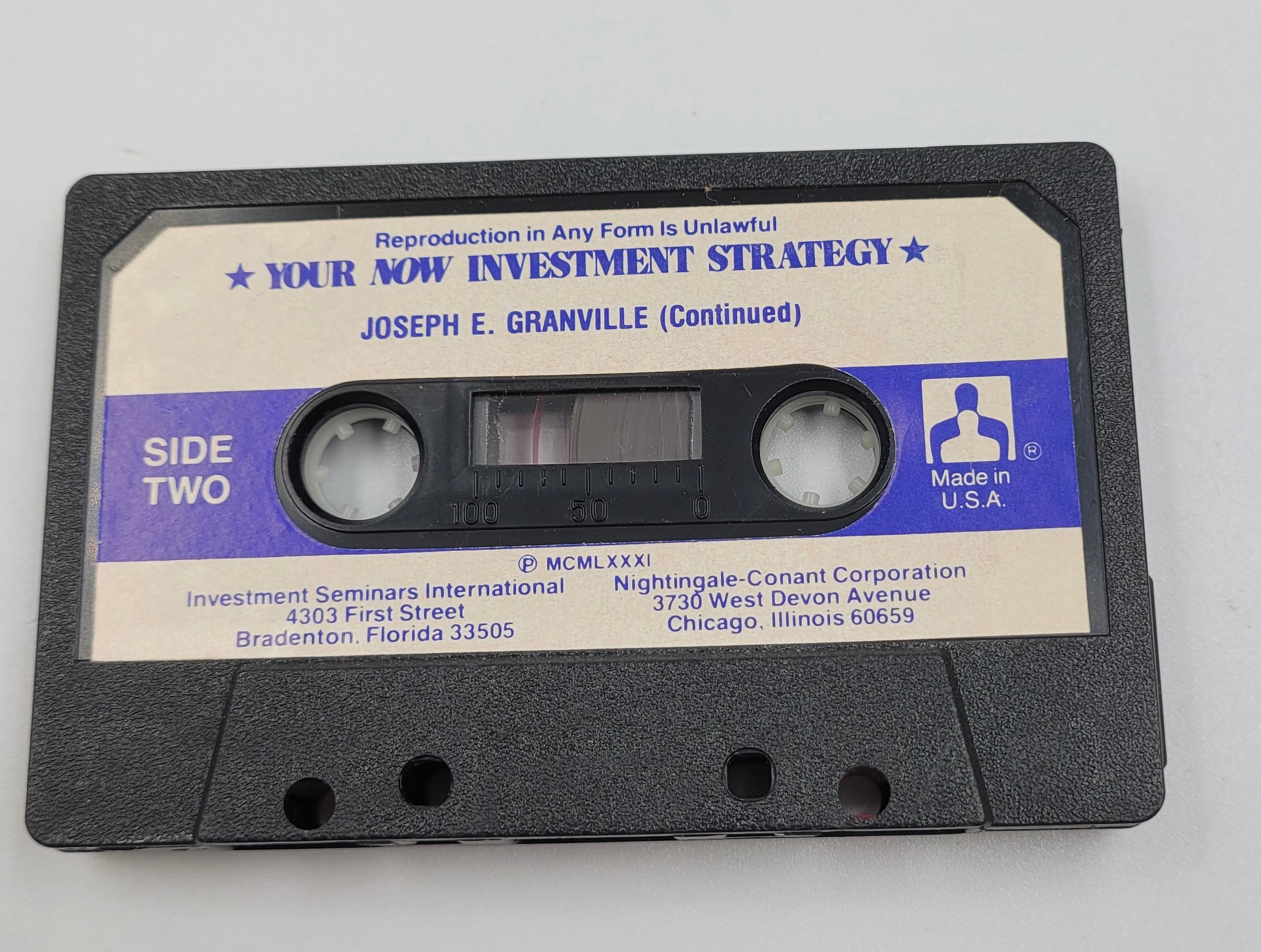 Joseph E. Granville – Your Now Investment Strategy (1981) | Vintage Cassette Tape