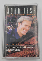 Front cover of John Tesh Live at Red Rocks cassette featuring Colorado Symphony Orchestra