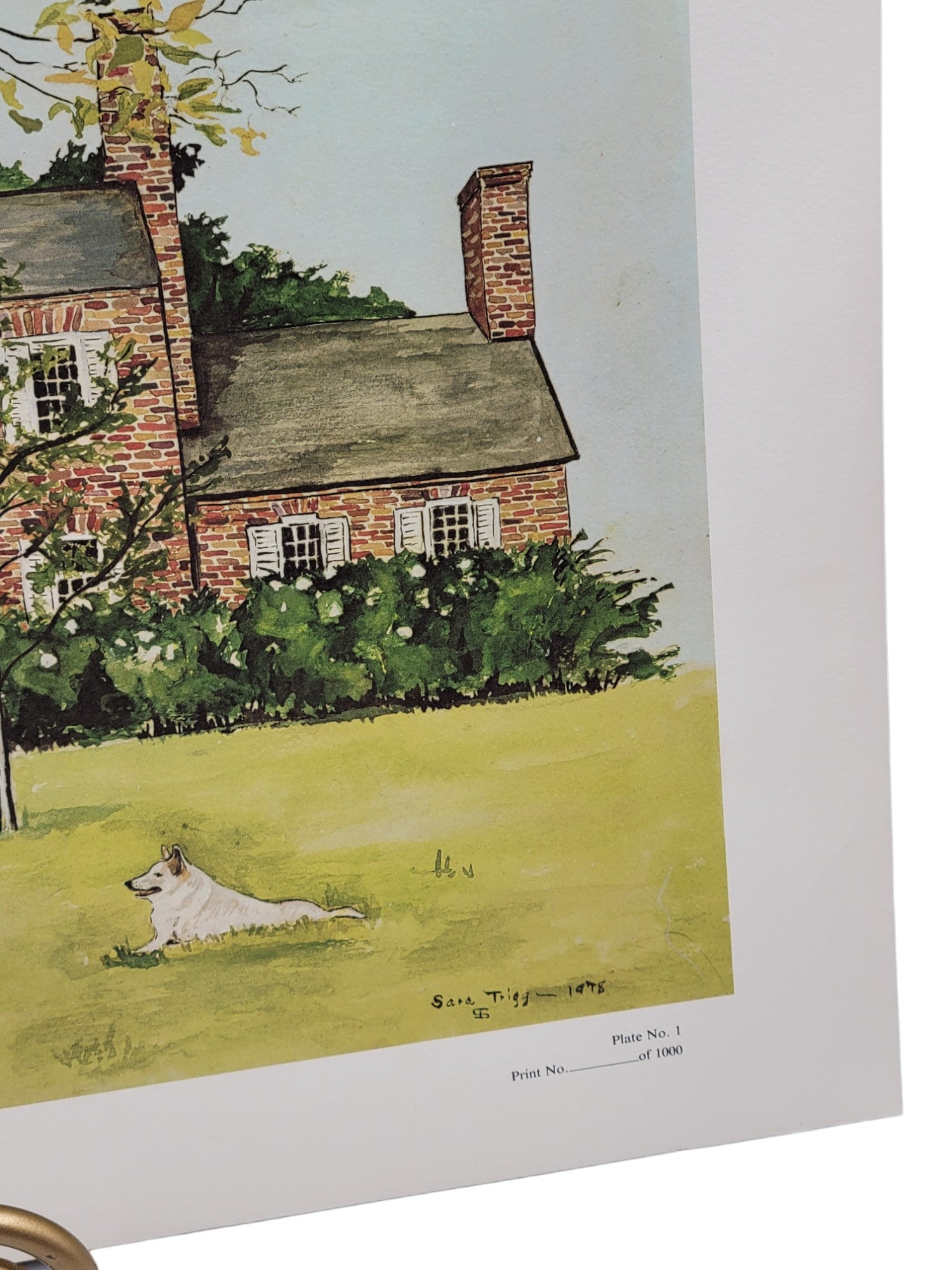 Rare 1978 Wickland Print by Sara Trigg – Home of Three Governors