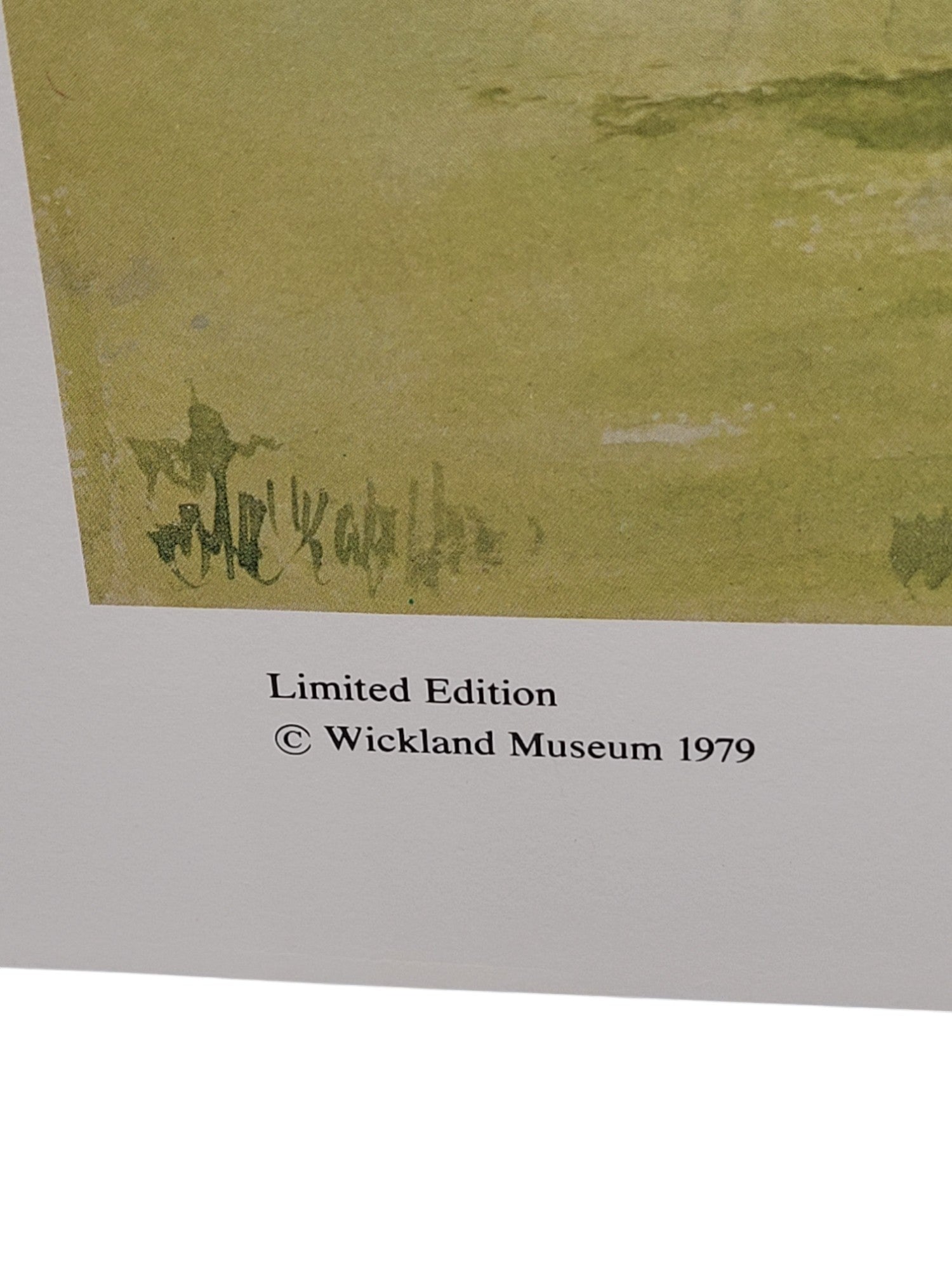 Rare 1978 Wickland Print by Sara Trigg – Home of Three Governors