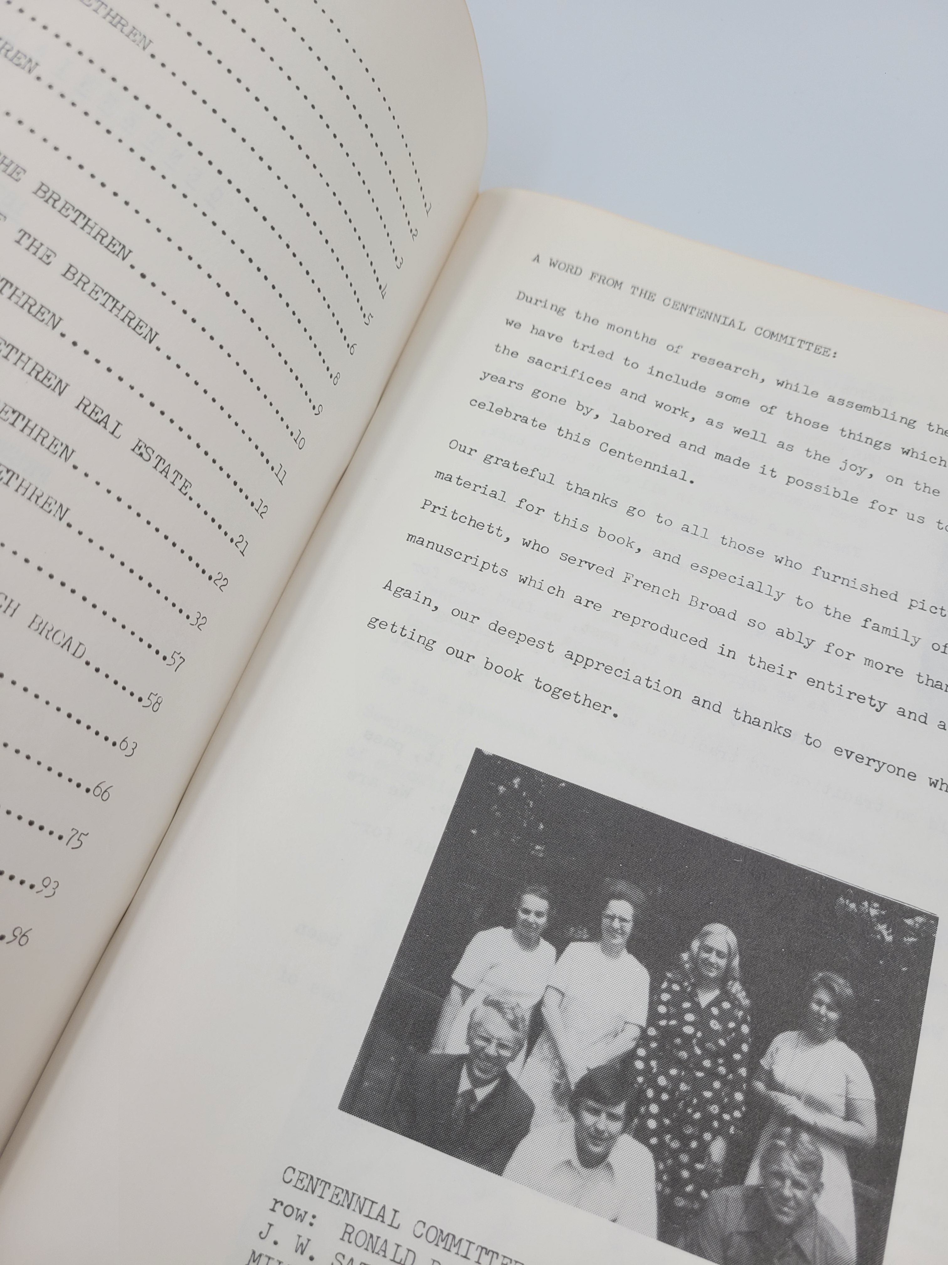 Centennial Book – French Broad Church of the Brethren (1875–1975) | Dandridge, Tennessee History