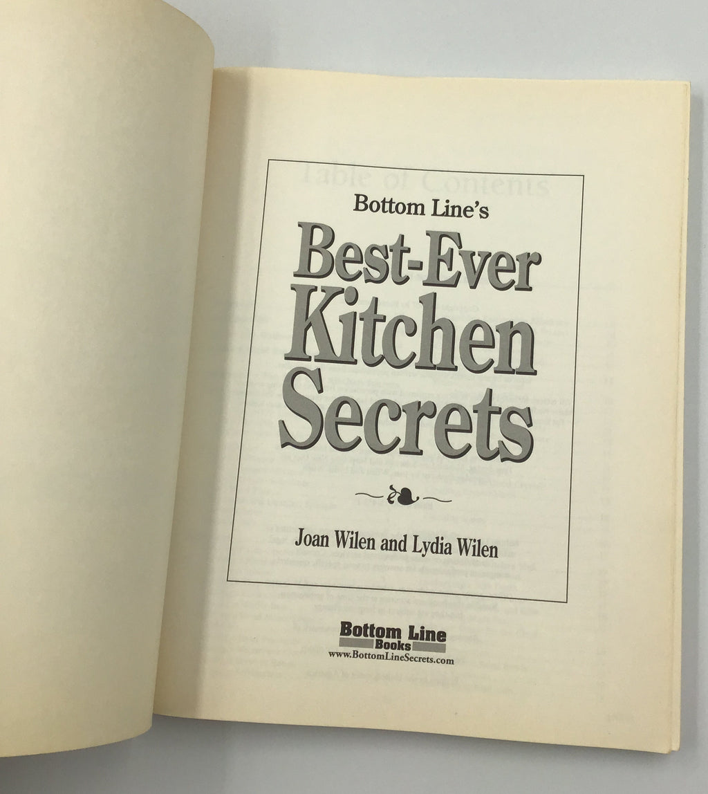 Bottom Line's Best-Ever Kitchen Secrets By Joan Wilen & Lydia Wilen