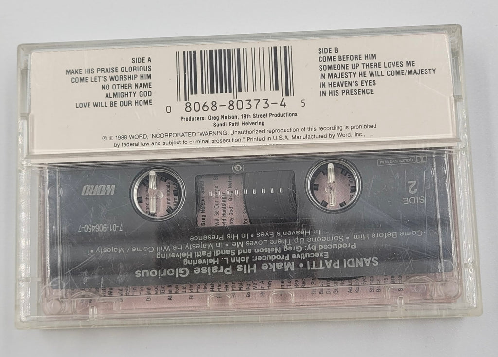 Sandi Patti – Make His Praise Glorious (1988) Cassette | Word Inc. | Tested