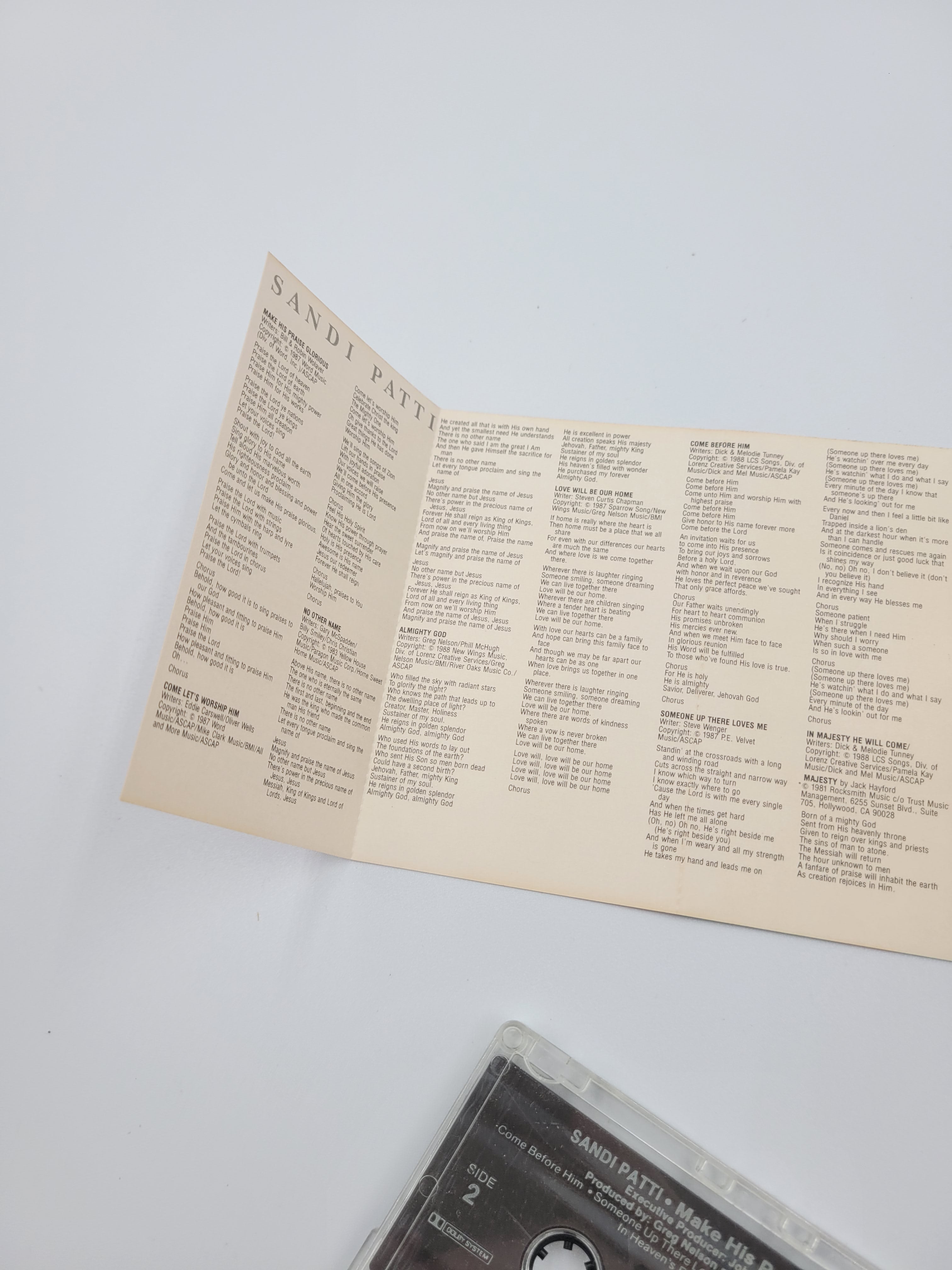 Sandi Patti – Make His Praise Glorious (1988) Cassette | Word Inc. | Tested