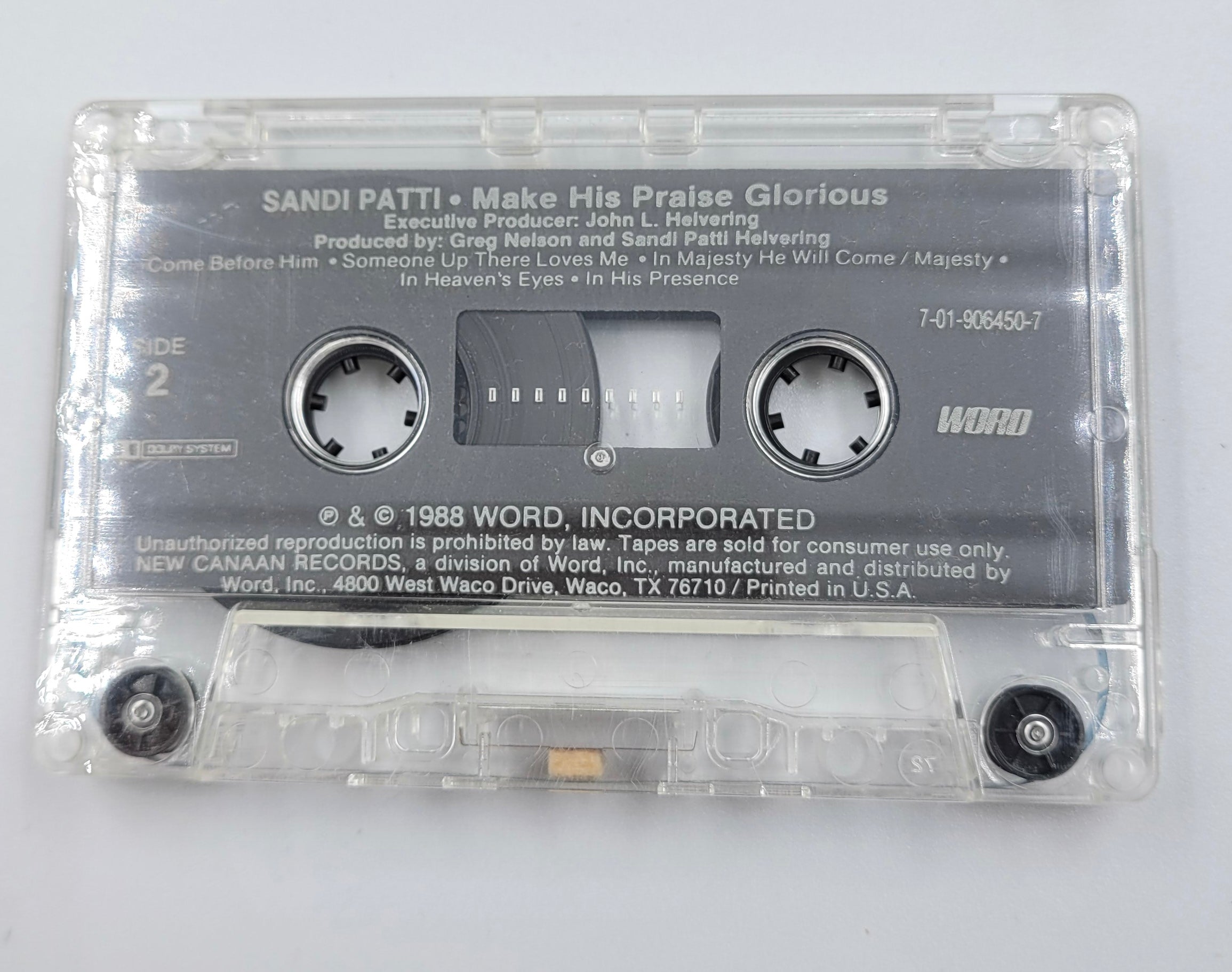 Sandi Patti – Make His Praise Glorious (1988) Cassette | Word Inc. | Tested