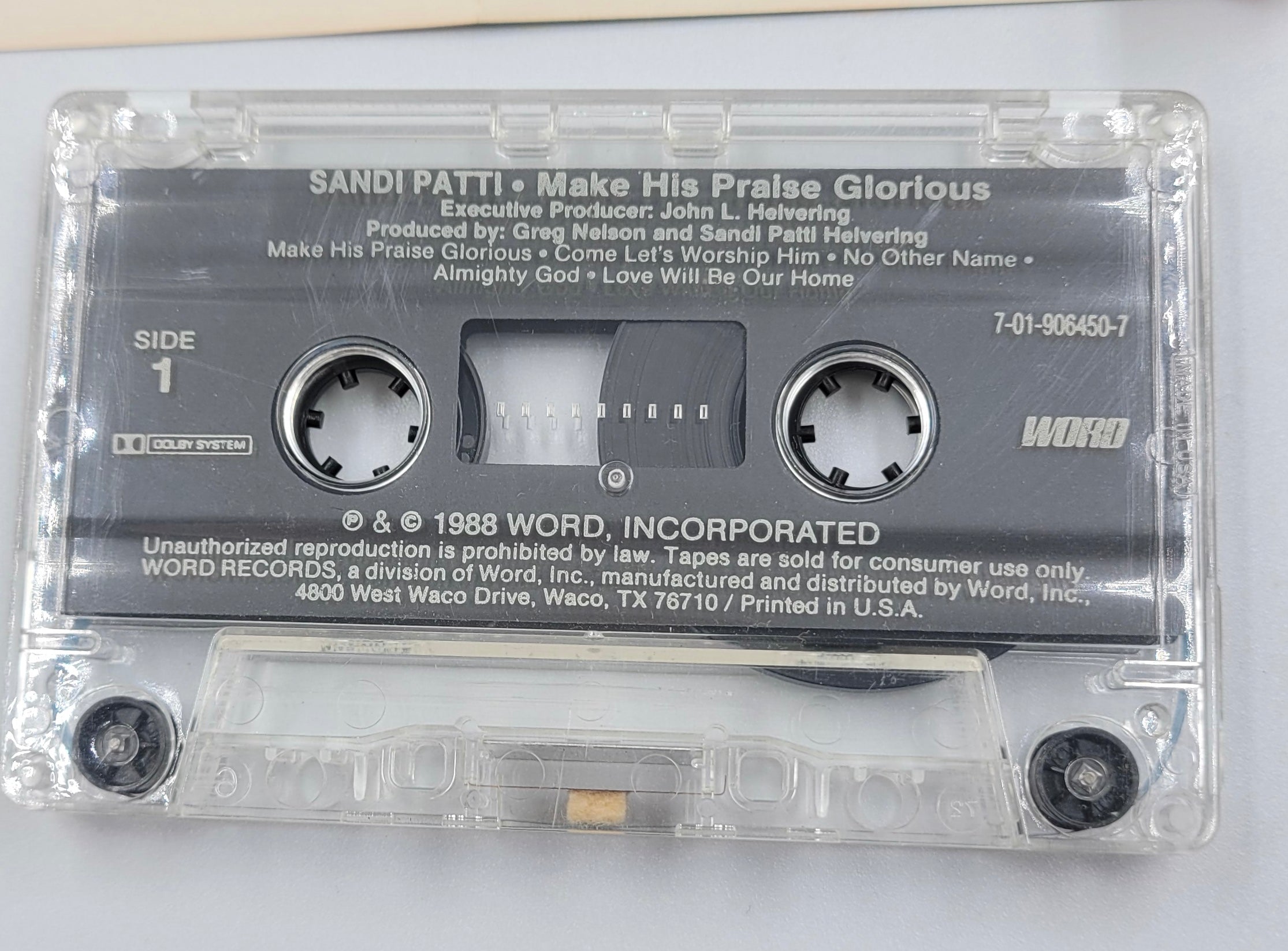 Sandi Patti – Make His Praise Glorious (1988) Cassette | Word Inc. | Tested
