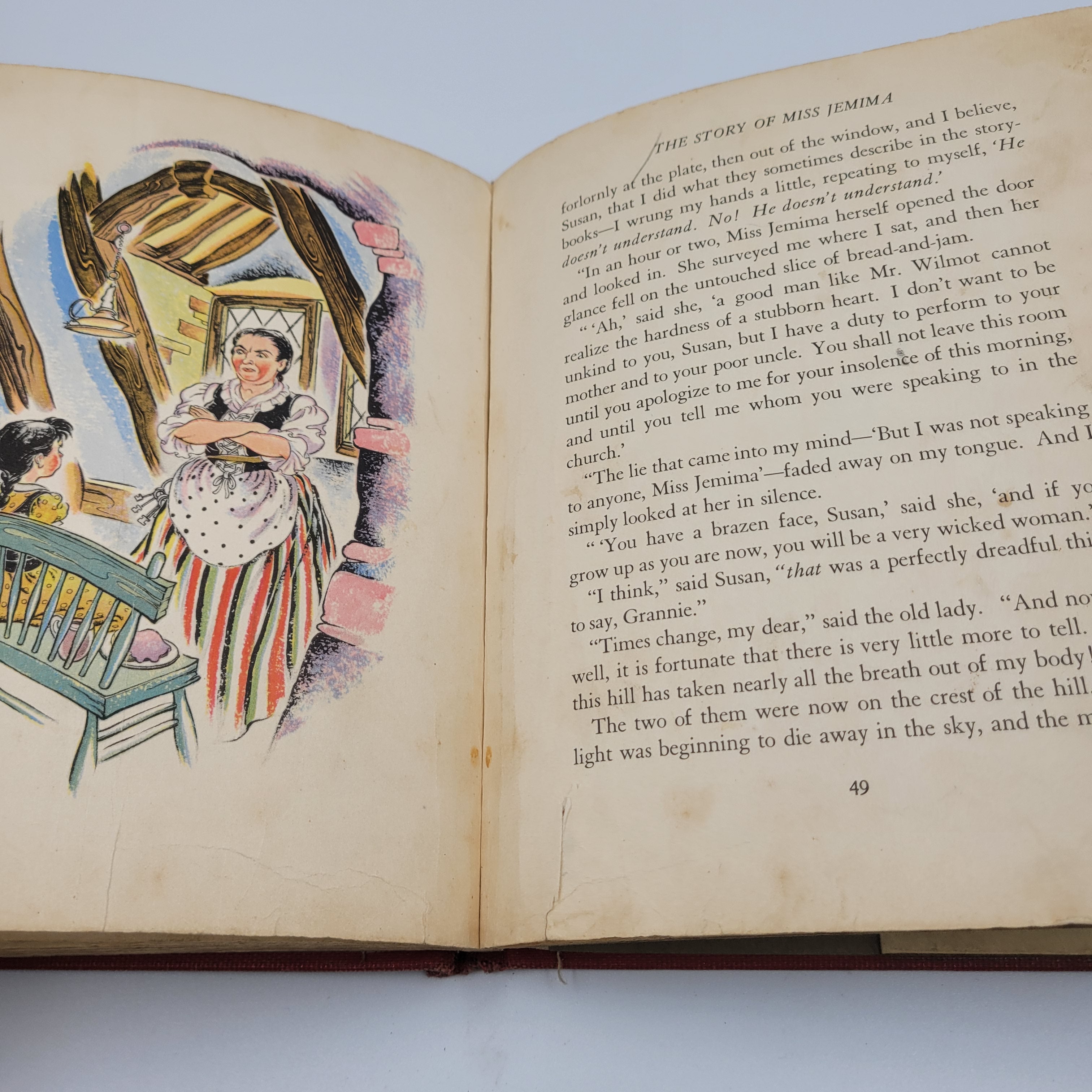 The Story of Miss Jemima by Walter de la Mare (1940) – Illustrated Vintage Ex-Library Edition