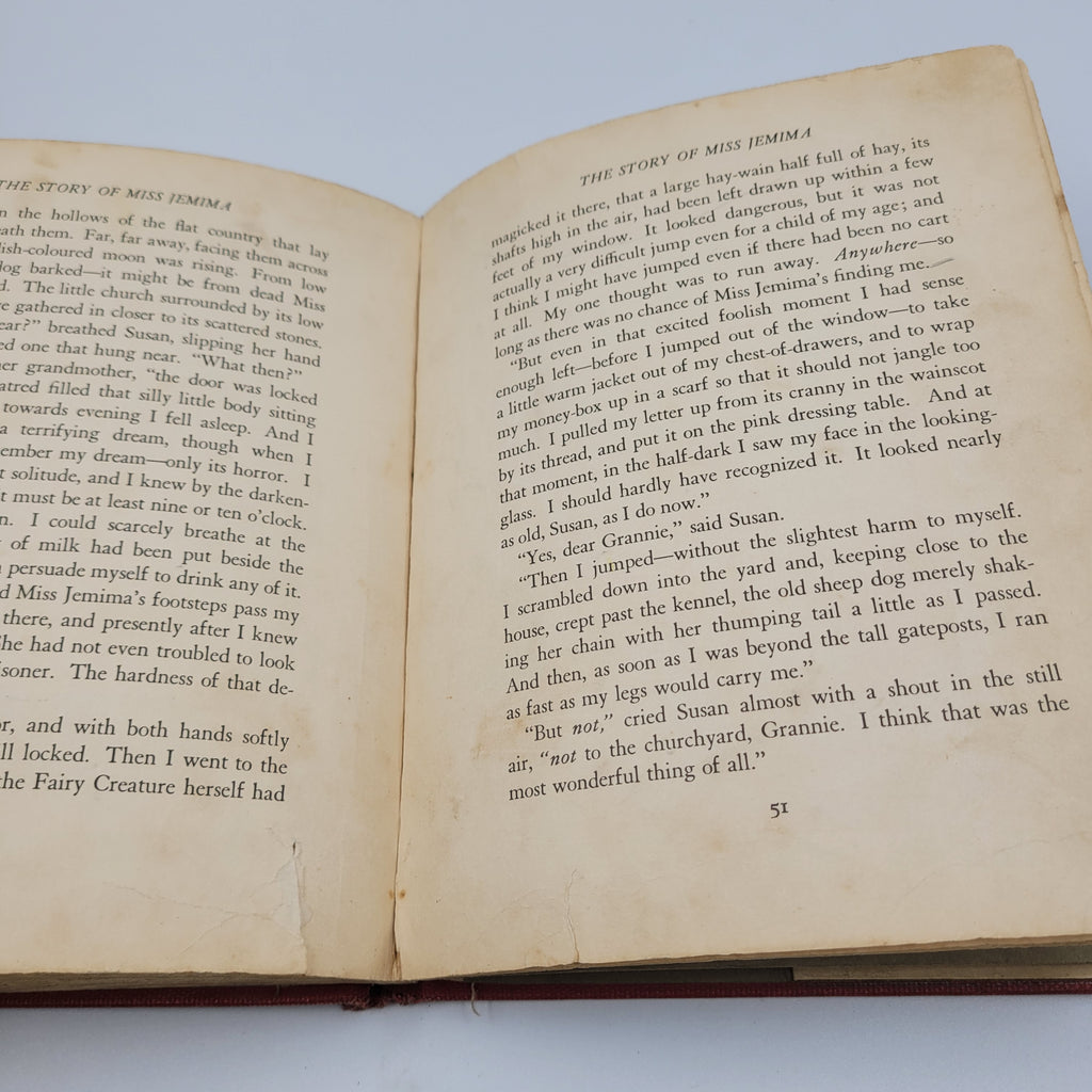 The Story of Miss Jemima by Walter de la Mare (1940) – Illustrated Vintage Ex-Library Edition