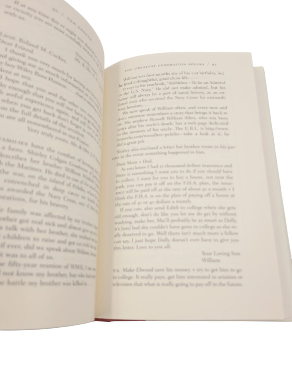The Greatest Generation Speaks: Letters and Reflections by Tom Brokaw (2002)