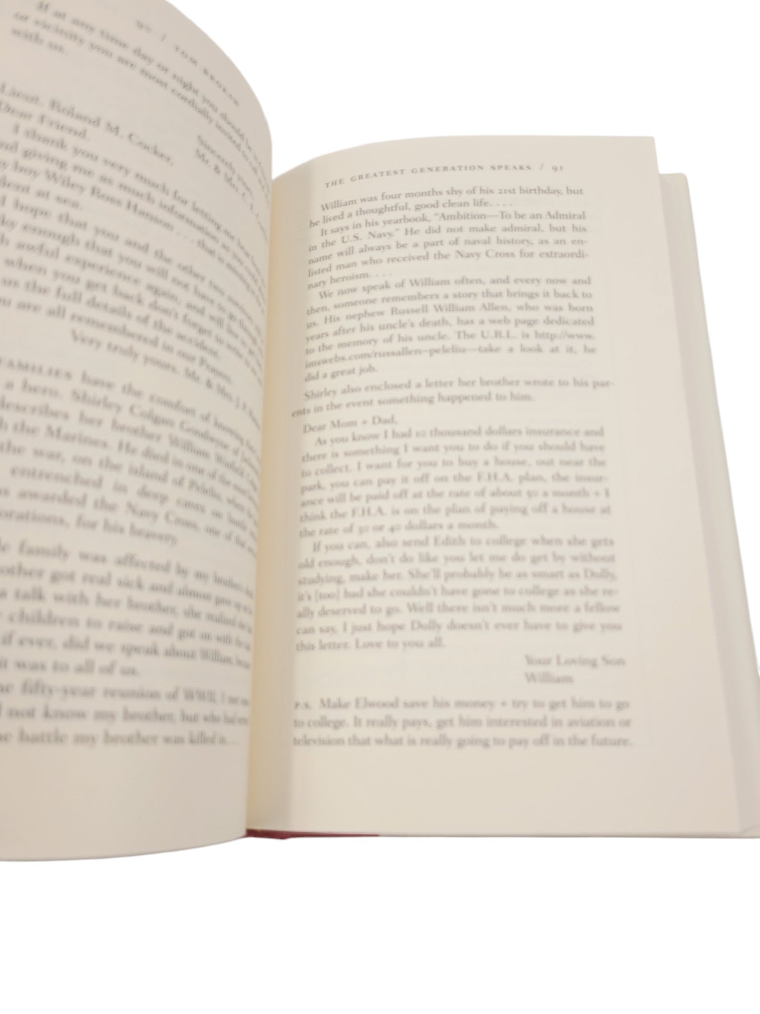 The Greatest Generation Speaks: Letters and Reflections by Tom Brokaw (2002)