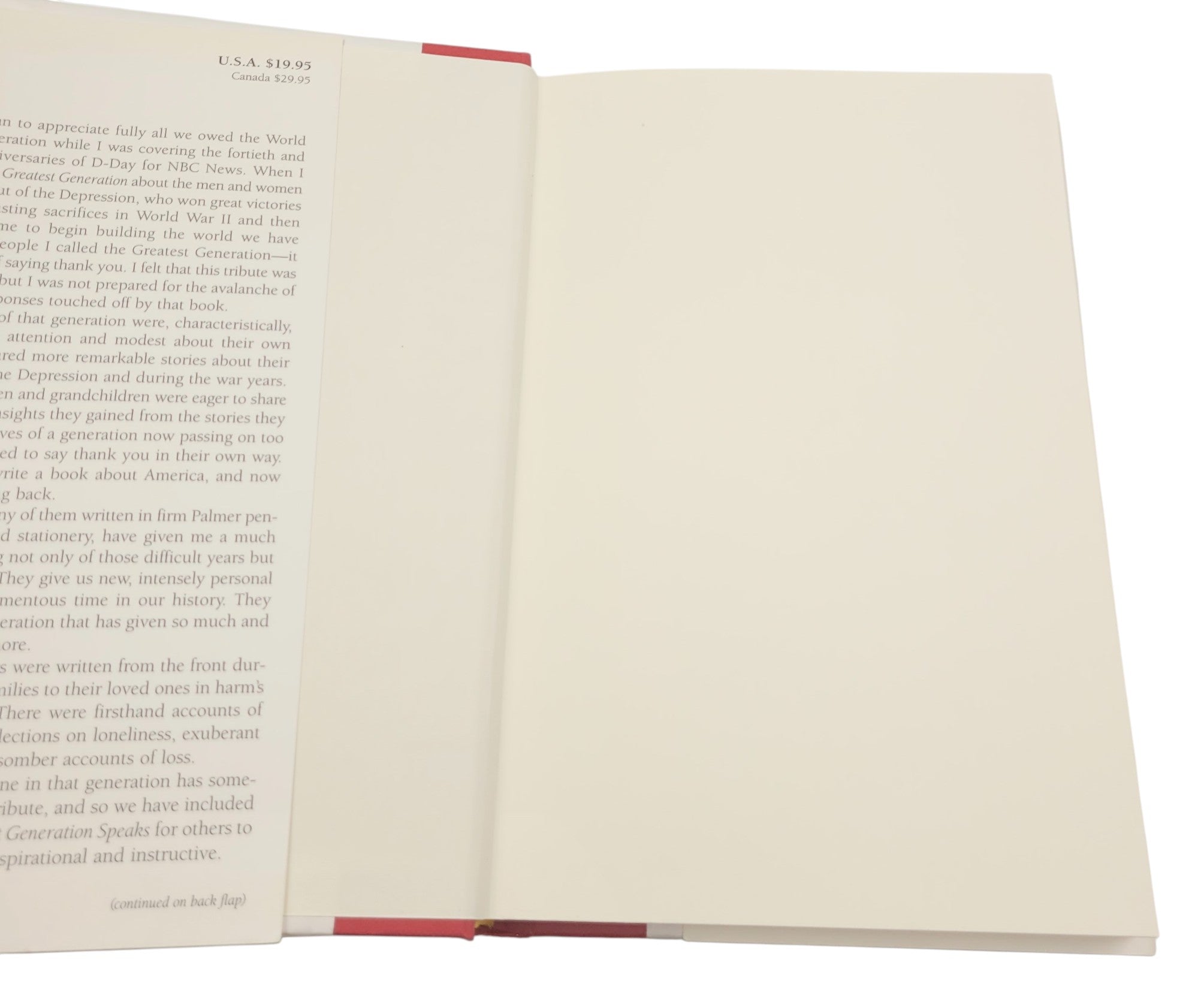 The Greatest Generation Speaks: Letters and Reflections by Tom Brokaw (2002)