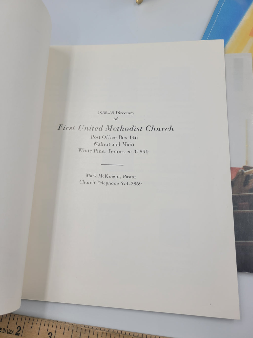 Lot of 5 Church Membership Directories – First United Methodist Church, White Pine, Tennessee