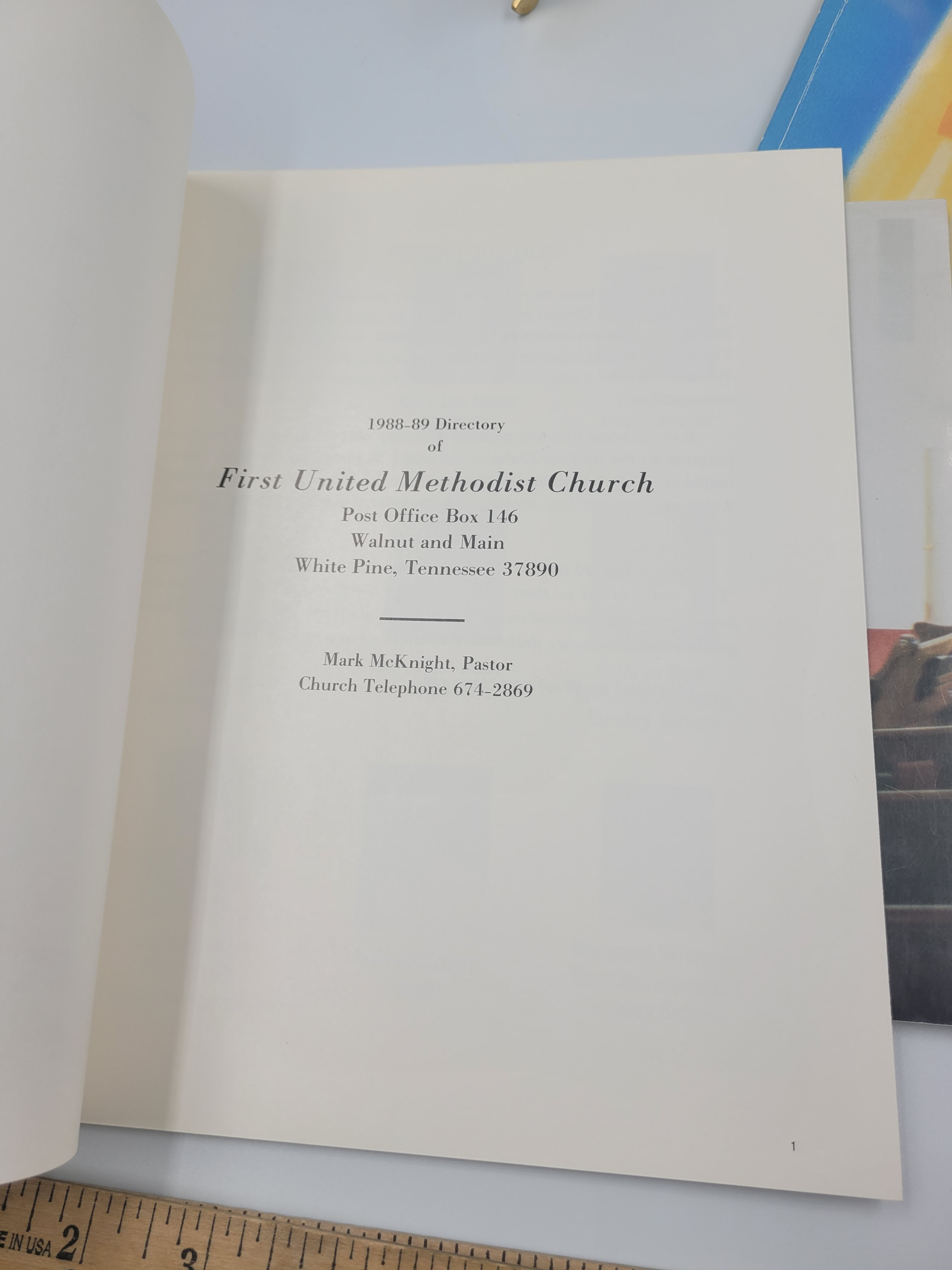 Lot of 5 Church Membership Directories – First United Methodist Church, White Pine, Tennessee