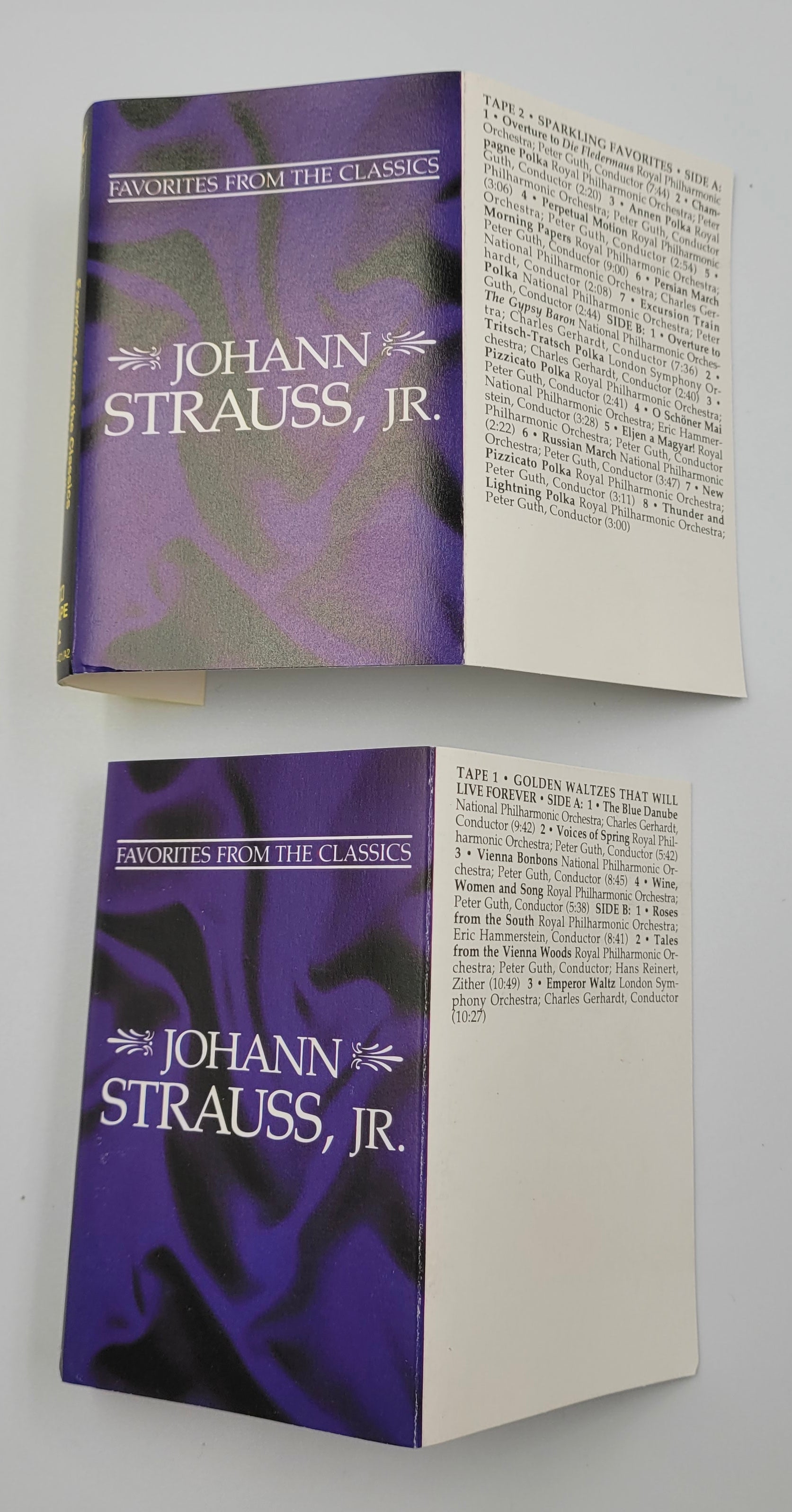 Favorites from the Classics – Johann Strauss Jr. 2-Cassette Set (Tested, Works)
