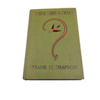 What Bird Is That? by Frank M. Chapman – 1927 Antique Ornithology Guide – Illustrated Hardcover