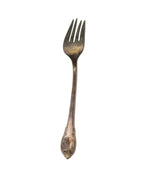 Vintage 1847 Rogers Bros Silverplate Fork – Ornate Handle – Bent Prong – Tarnished Patina