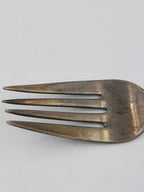 Vintage 1847 Rogers Bros Silverplate Fork – Ornate Handle – Bent Prong – Tarnished Patina