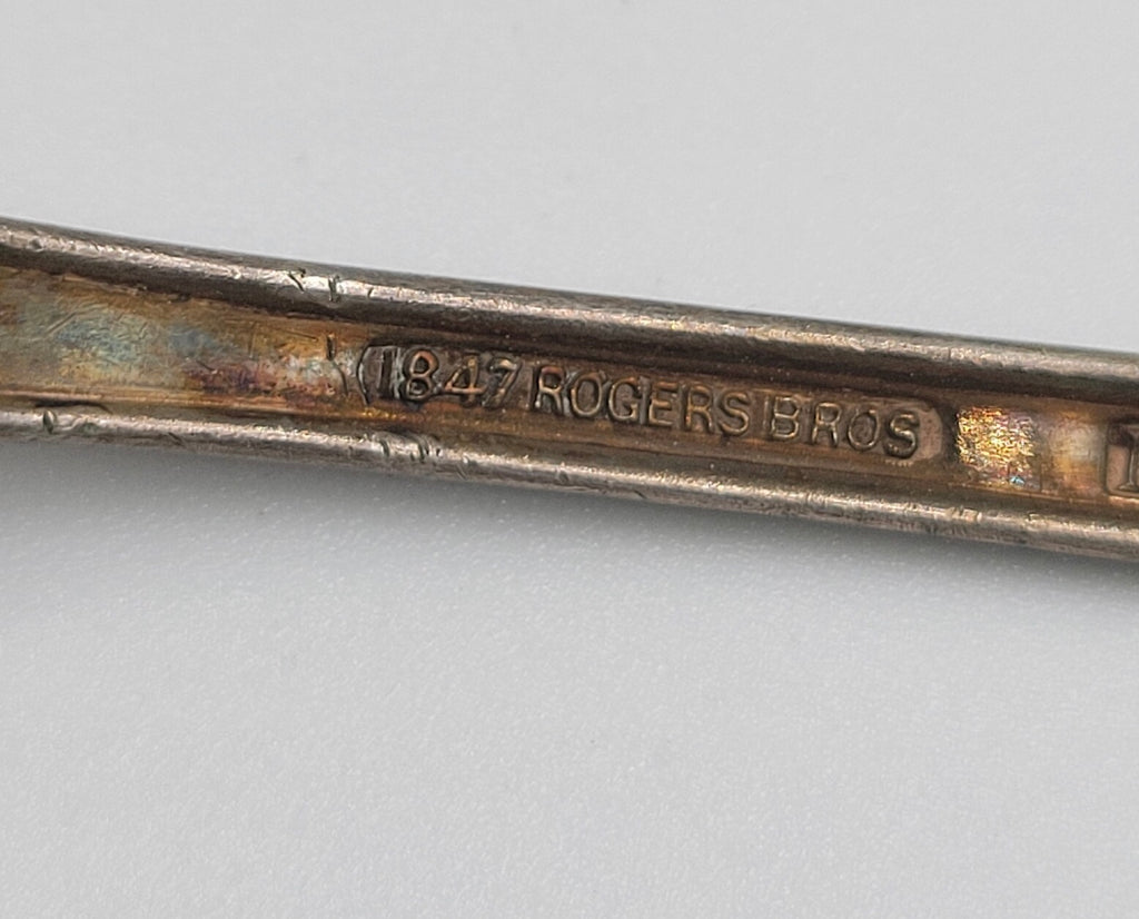 Vintage 1847 Rogers Bros Silverplate Fork – Ornate Handle – Bent Prong – Tarnished Patina