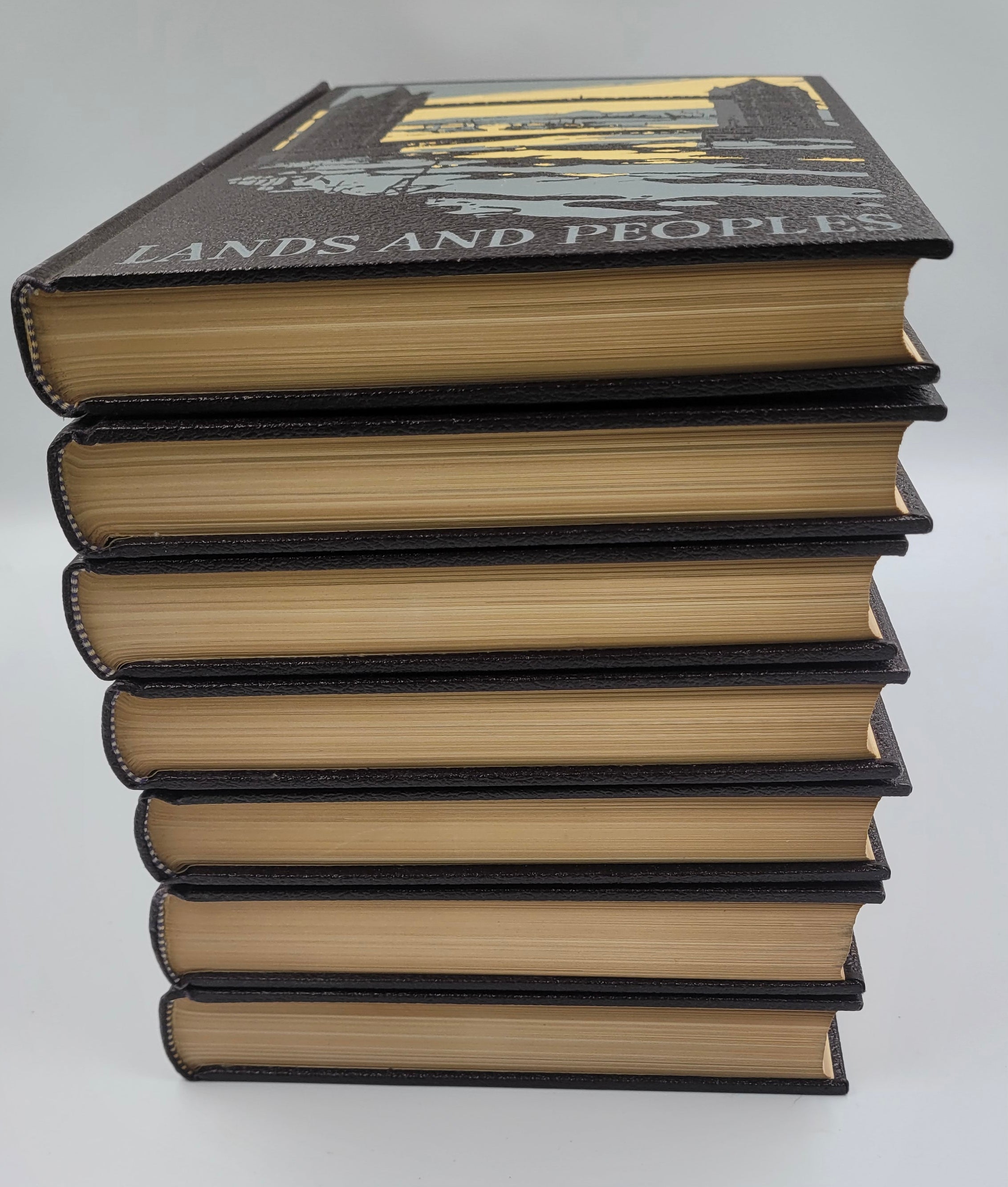 Lands and Peoples: The World in Color – 7 Volume Set – Grolier Society, Mid-Century Illustrated Geography