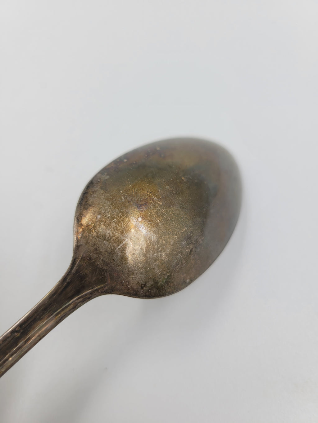 Vintage W.A. Rogers Silverplate Spoon – Fan & Diamond Pattern – Unpolished
