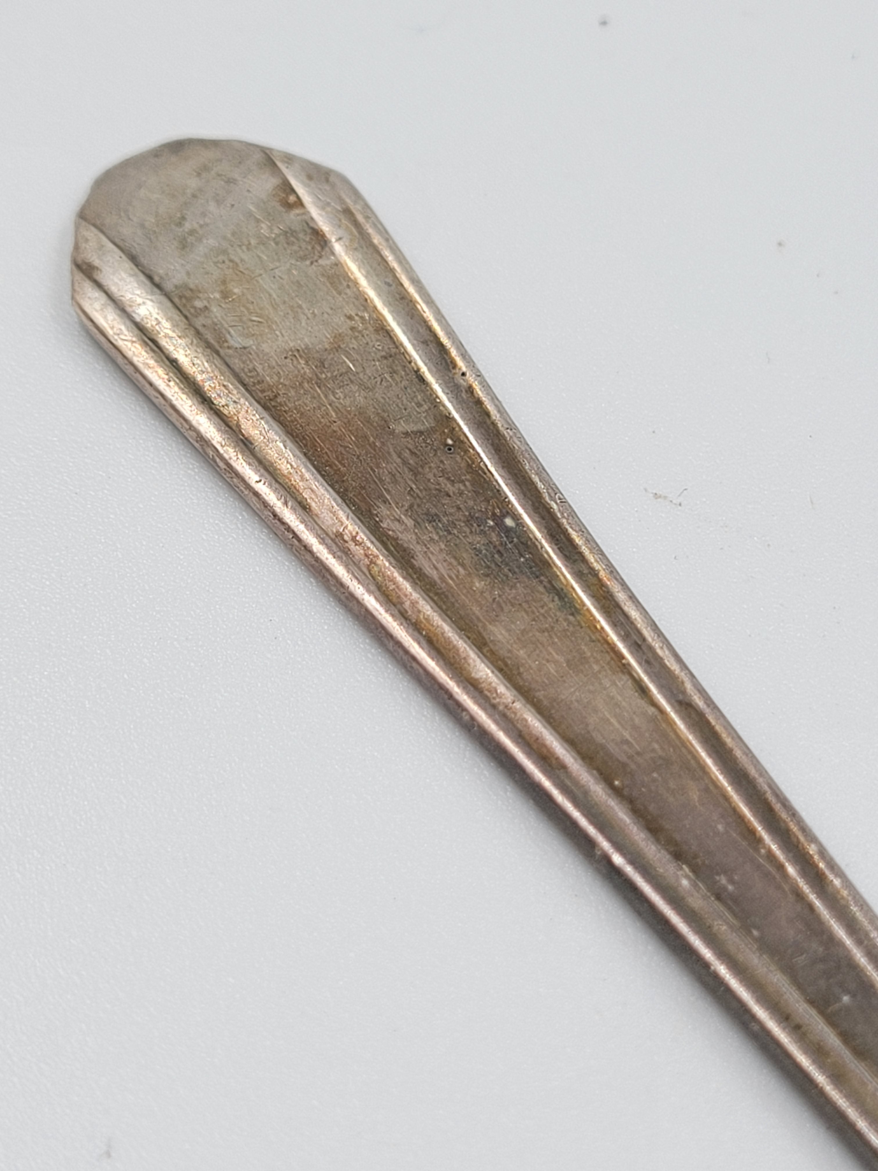 Vintage W.A. Rogers Silverplate Spoon – Fan & Diamond Pattern – Unpolished