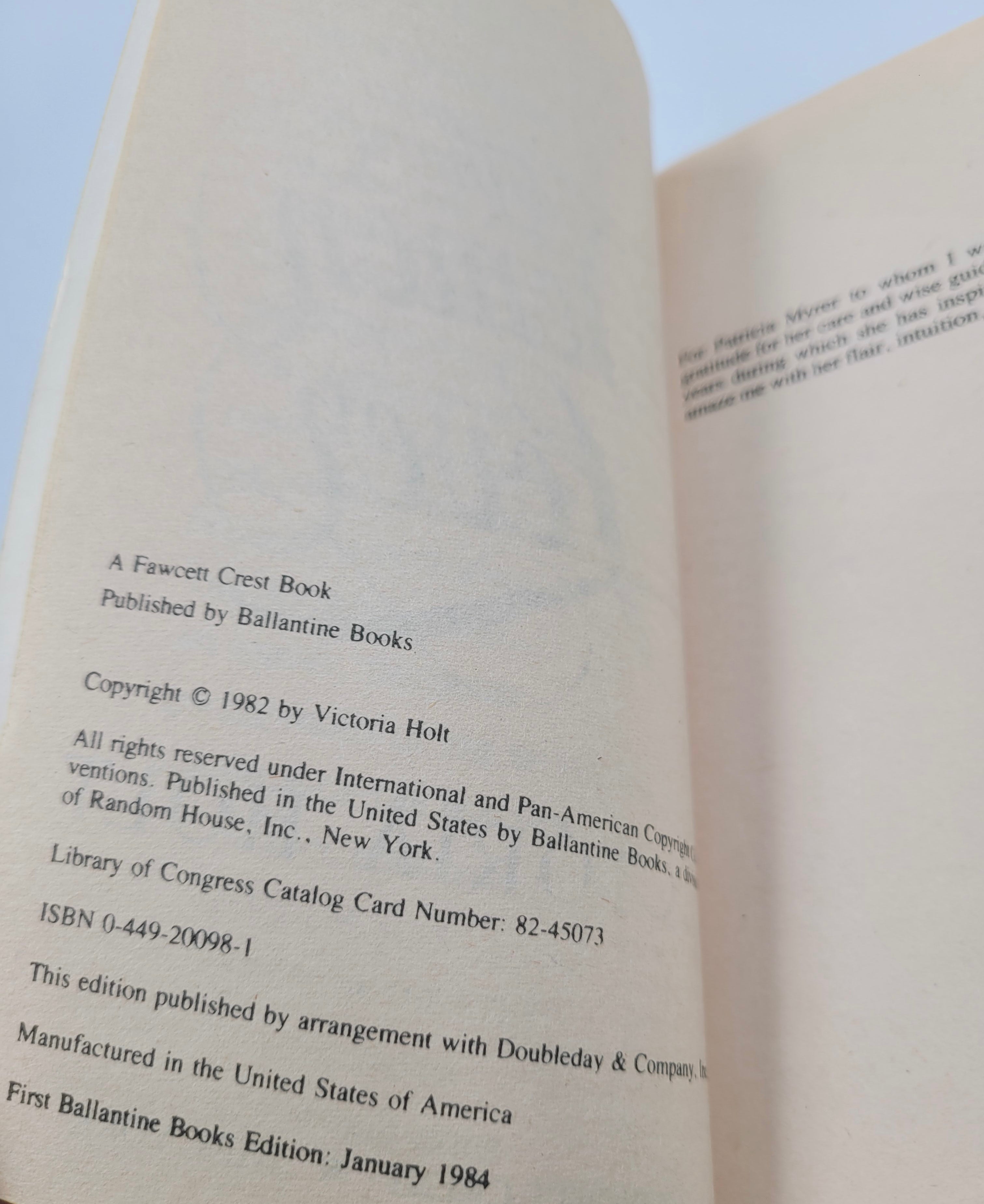 The Demon Lover by Victoria Holt – First Ballantine Edition (1984) – Gothic Romance Paperback