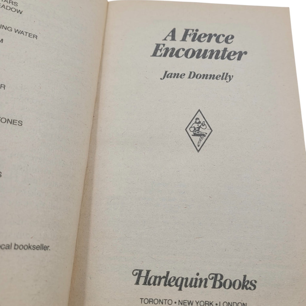 A Fierce Encounter by Jane Donnelly – Harlequin Romance 1983 Vintage Paperback