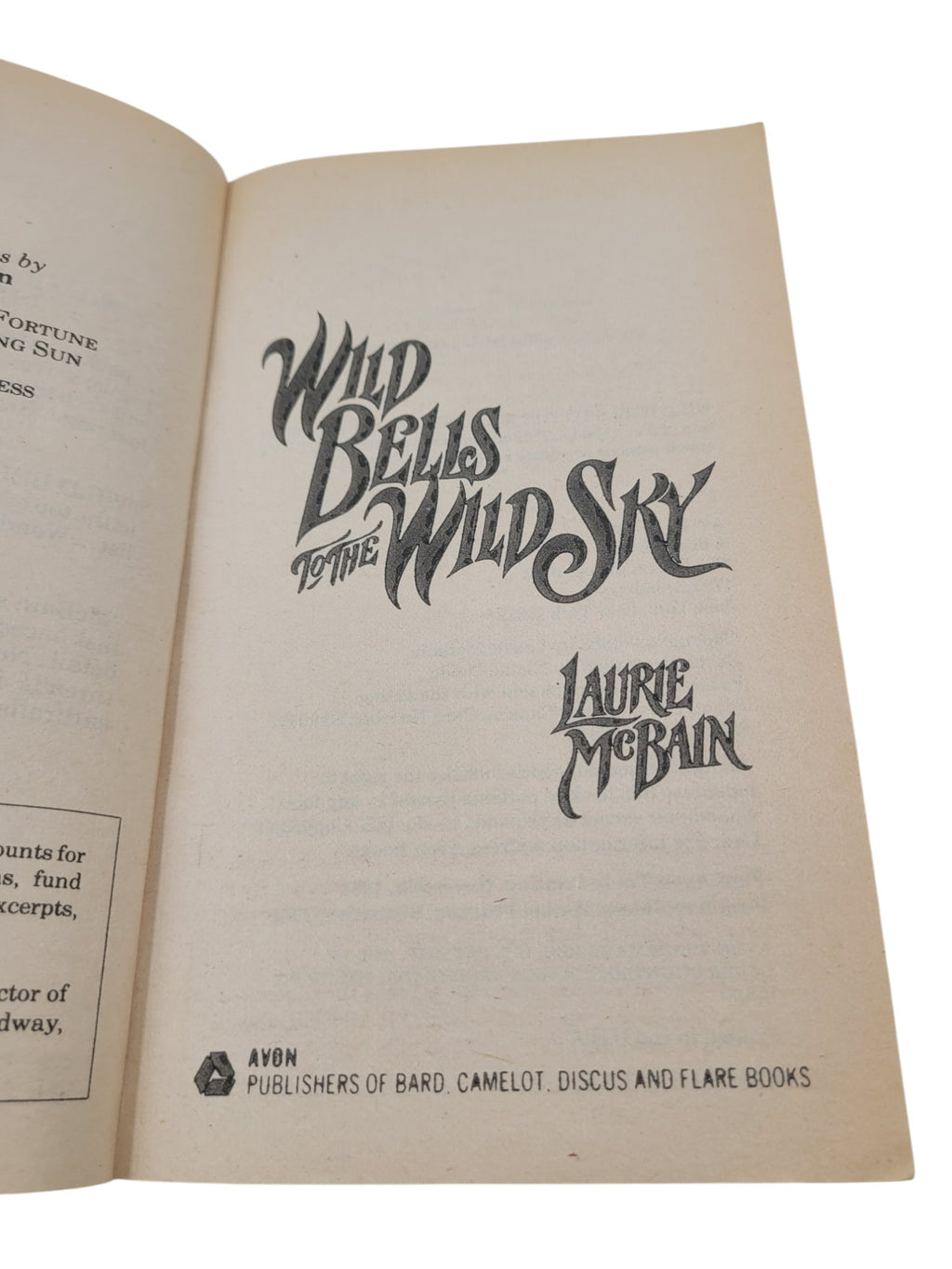 Wind Bells to the Wild Sky – Vintage Paperback by Laurie McBain (1988 Avon Trade Edition)