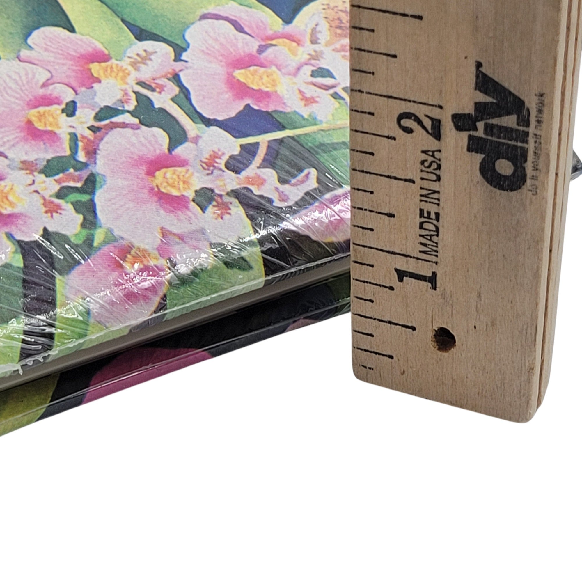 Island Treasures Tropical Orchids Photo Album – Vintage Floral Memory Book for 120 Photos