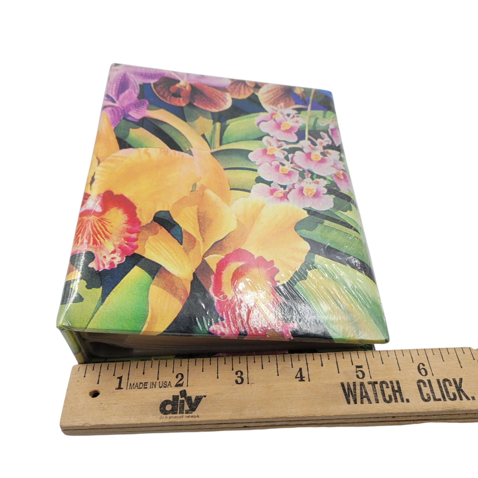 Island Treasures Tropical Orchids Photo Album – Vintage Floral Memory Book for 120 Photos