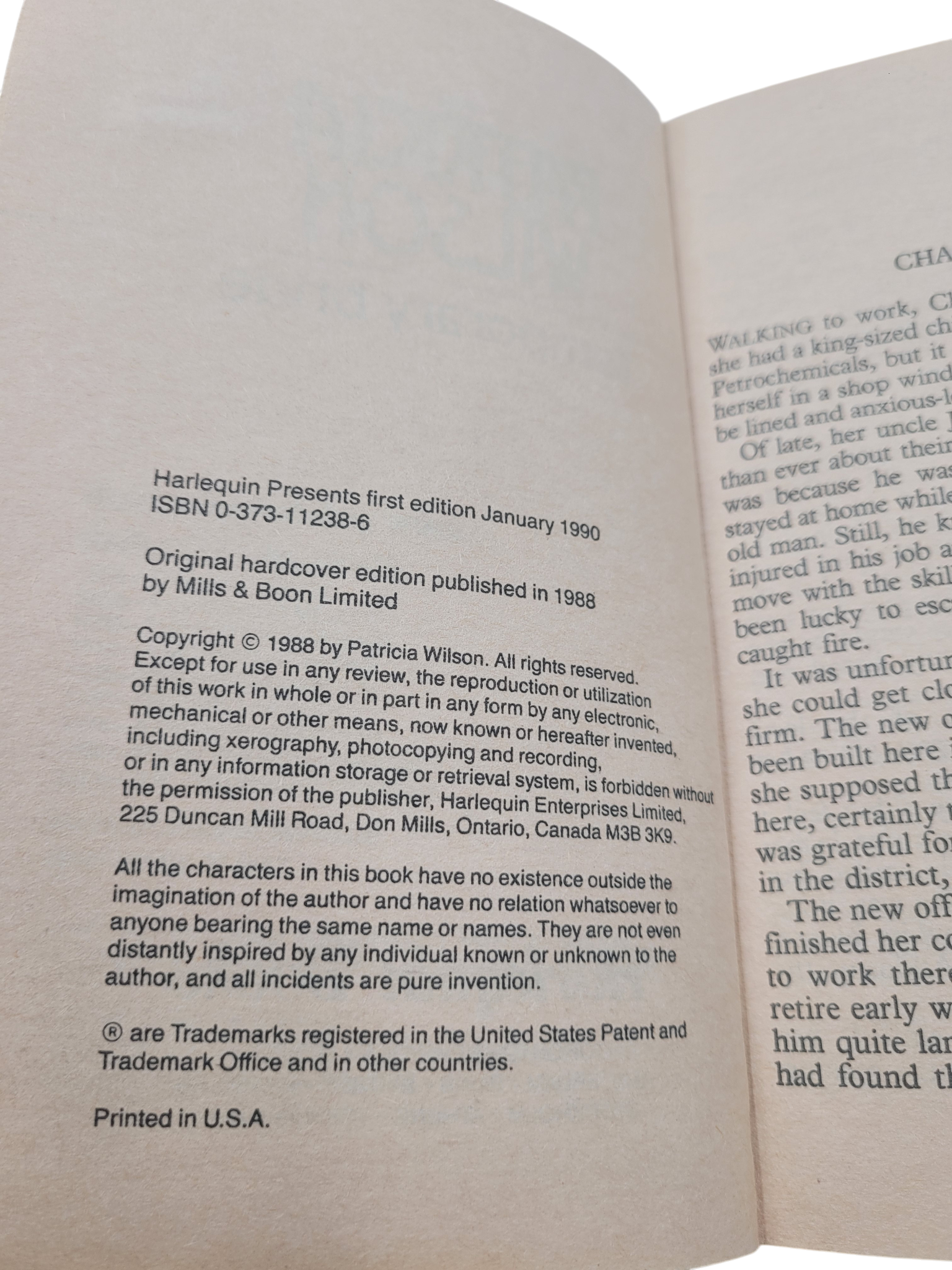 Temporary Bride by Patricia Wilson – Vintage Paperback Harlequin Presents #1238 (1989)
