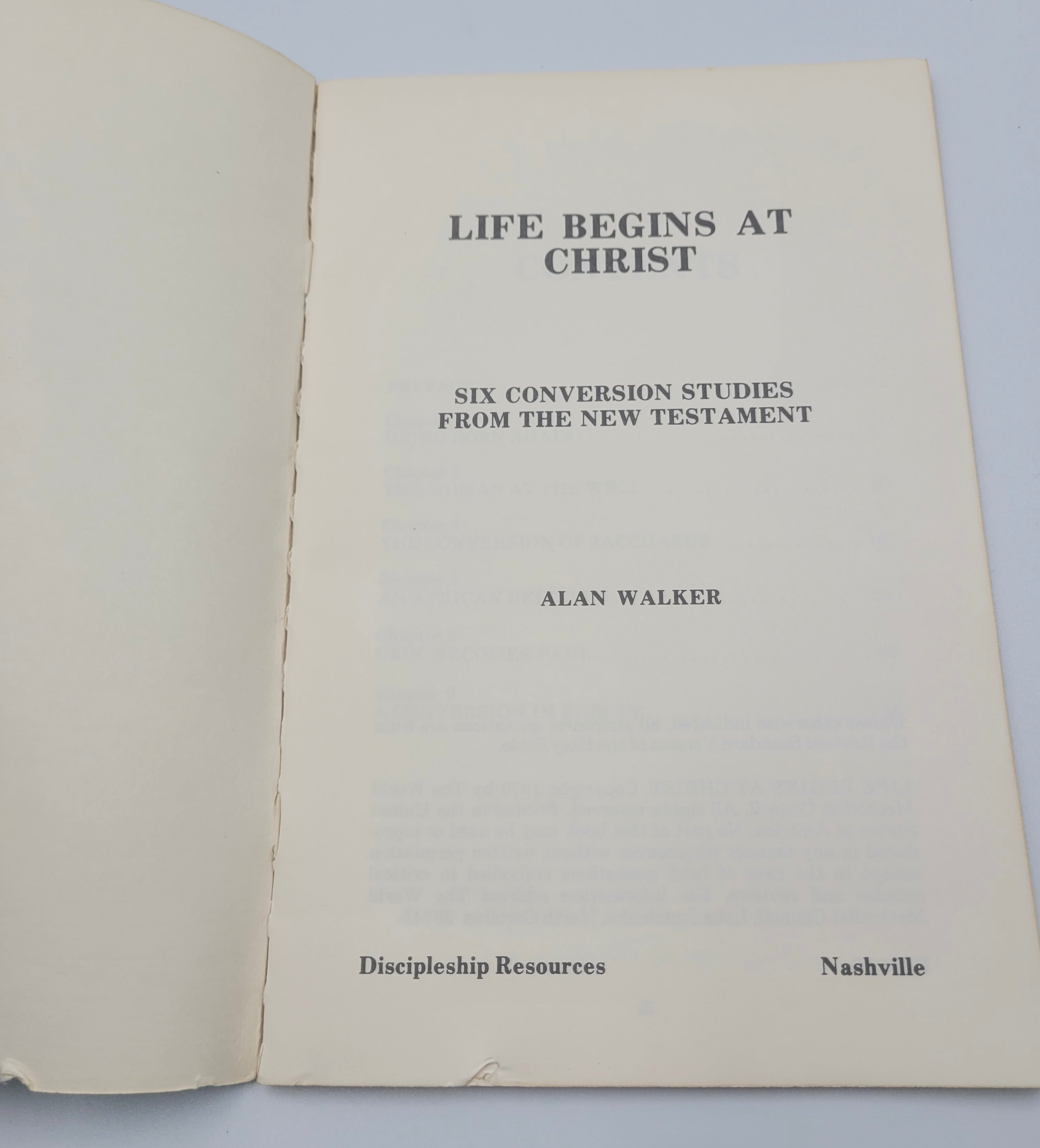 Life Begins at Christ – 1979 Methodist Bible Study Booklet by Alan Walker