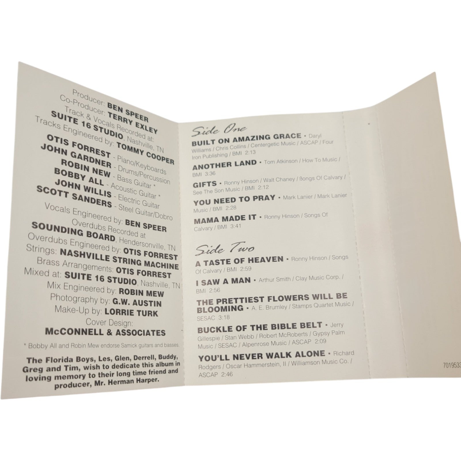 Florida Boys – A Taste of Heaven Gospel Cassette | Canaan Records