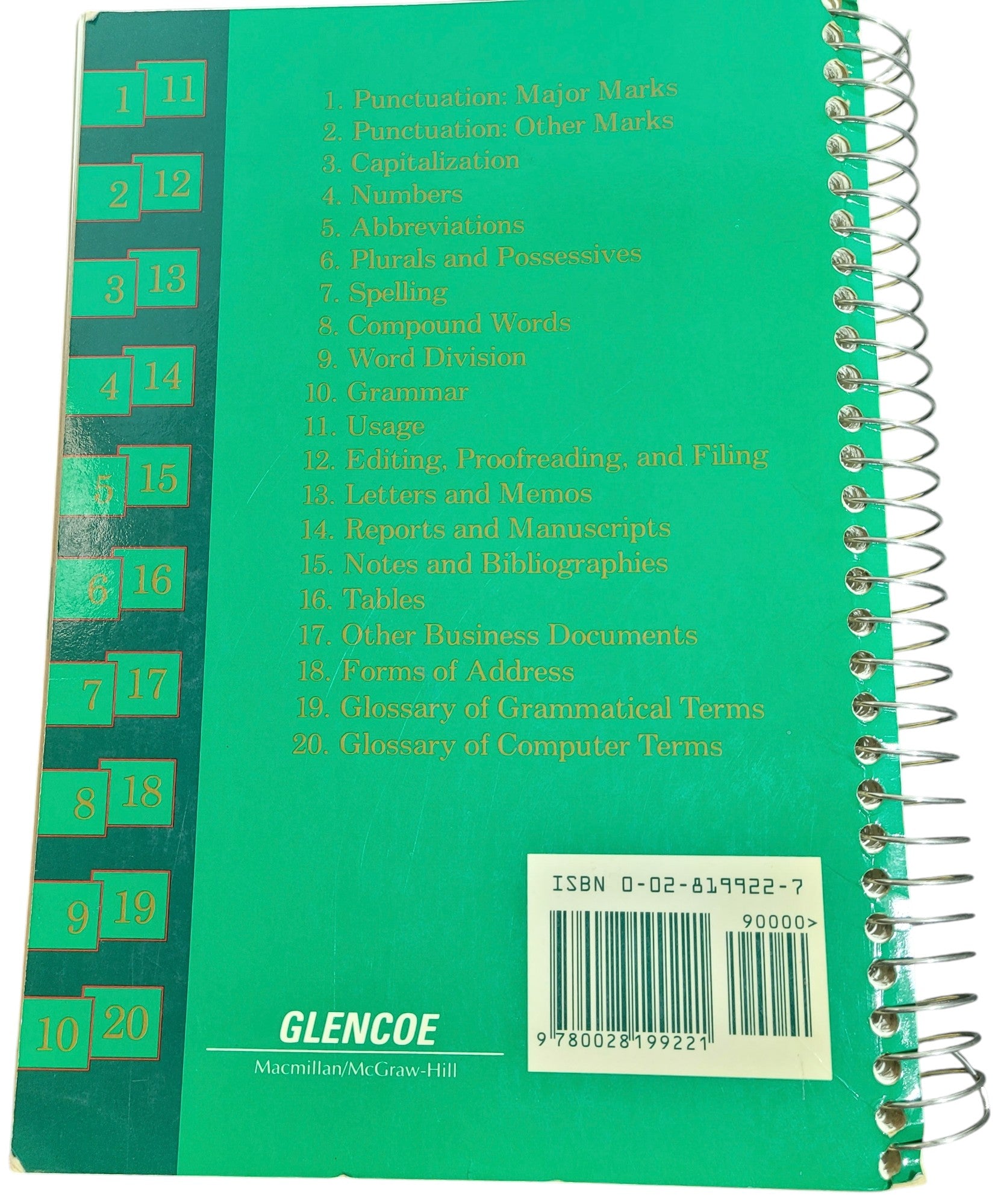 The Gregg Reference Manual – Seventh Edition by William A. Sabin (1985, Spiral-bound)